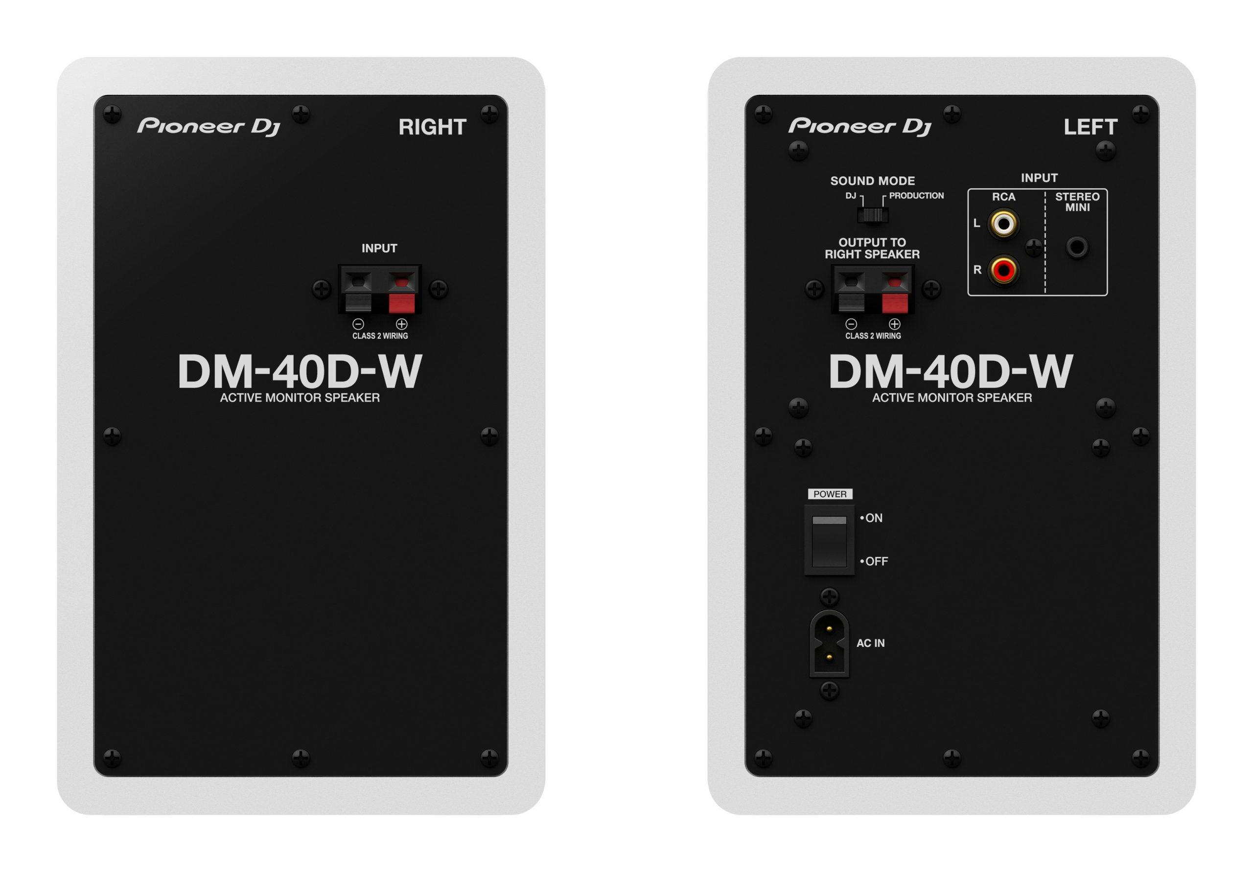 Pioneer DJ DM-40D-W Speakers Rear