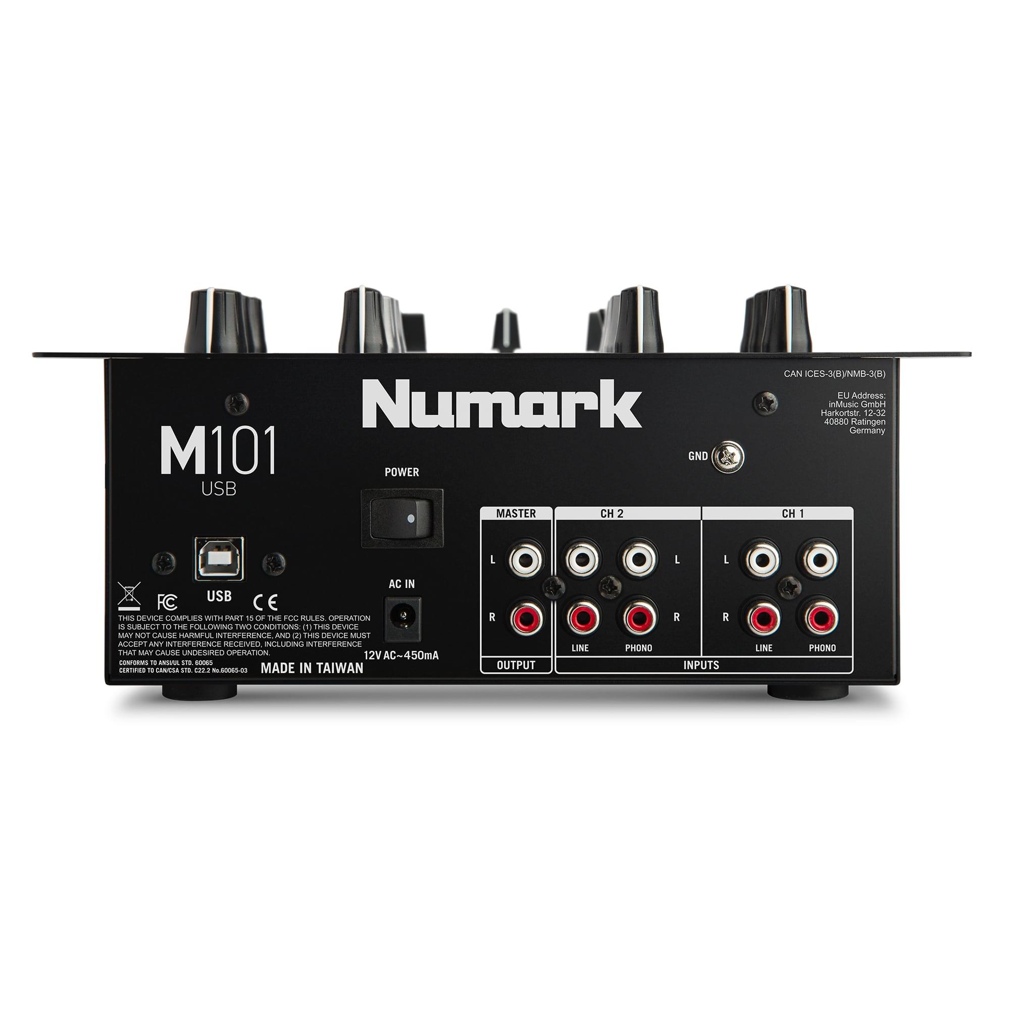 Numark M101 USB rear