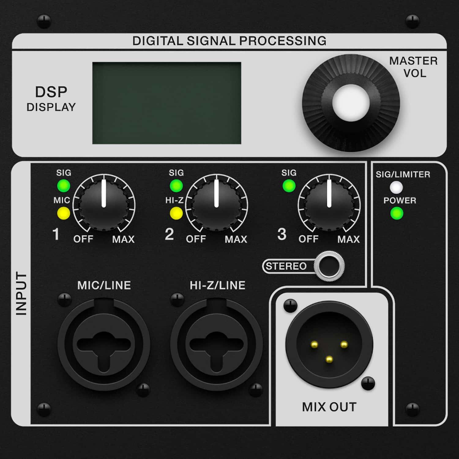 Pioneer DJ XPRS122 speaker controls