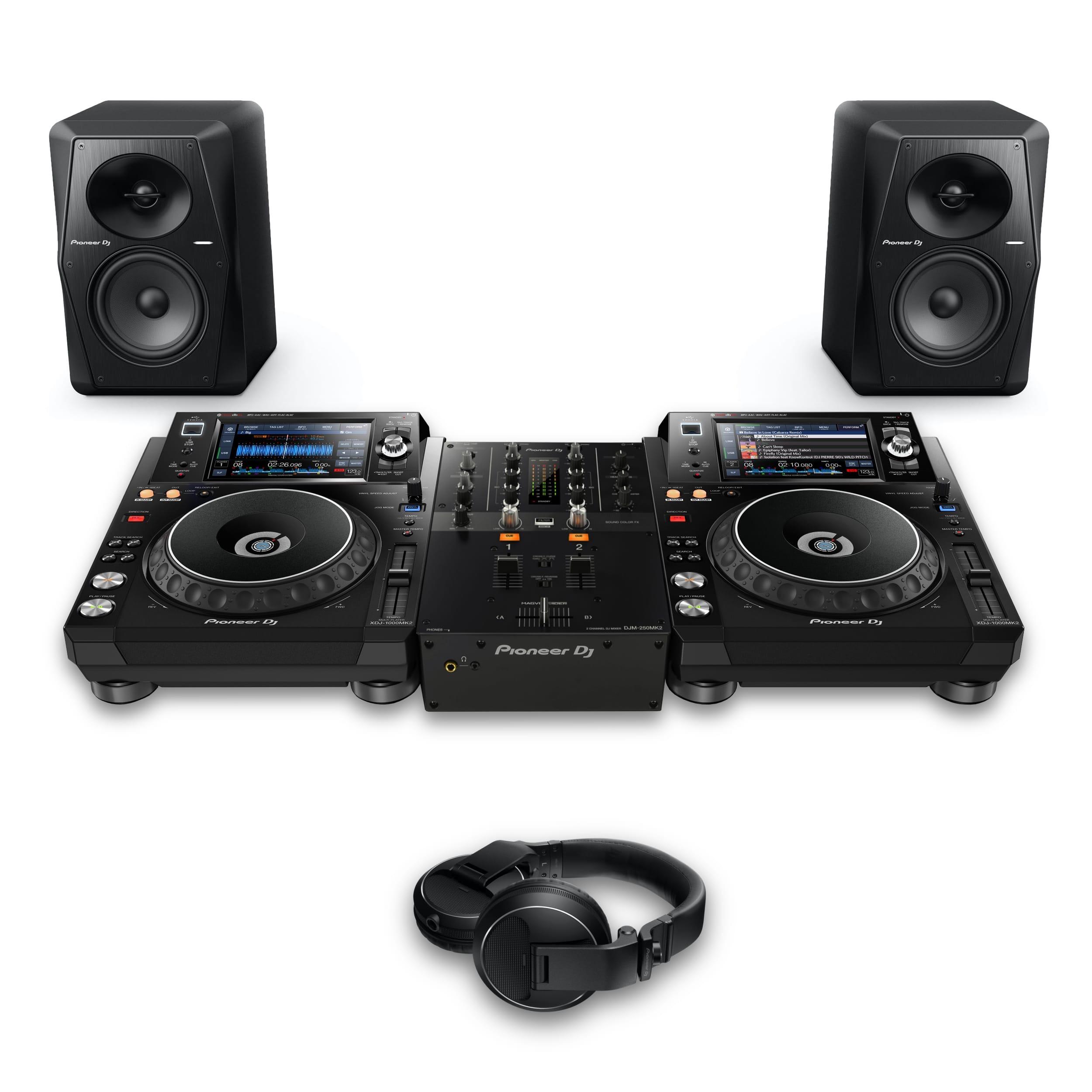 Pioneer DJ XDJ-1000MK2 & DJM-250MK2 VM-50 Bundle