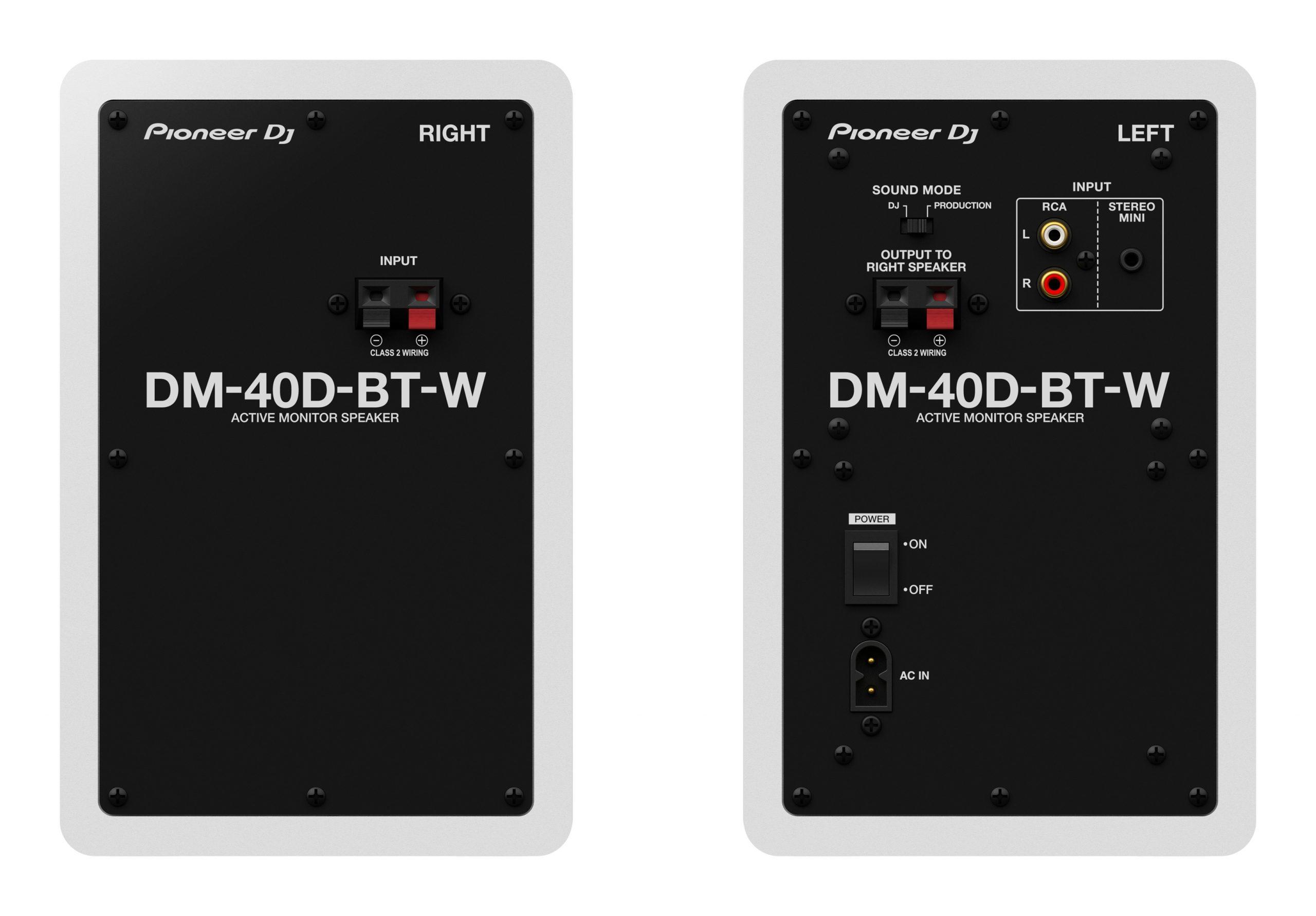 Pioneer DJ DM-40D-BT-W Speakers rear