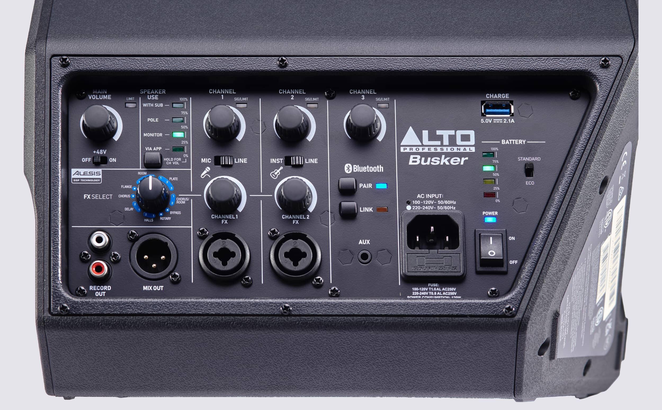 Alto Professional Busker controls