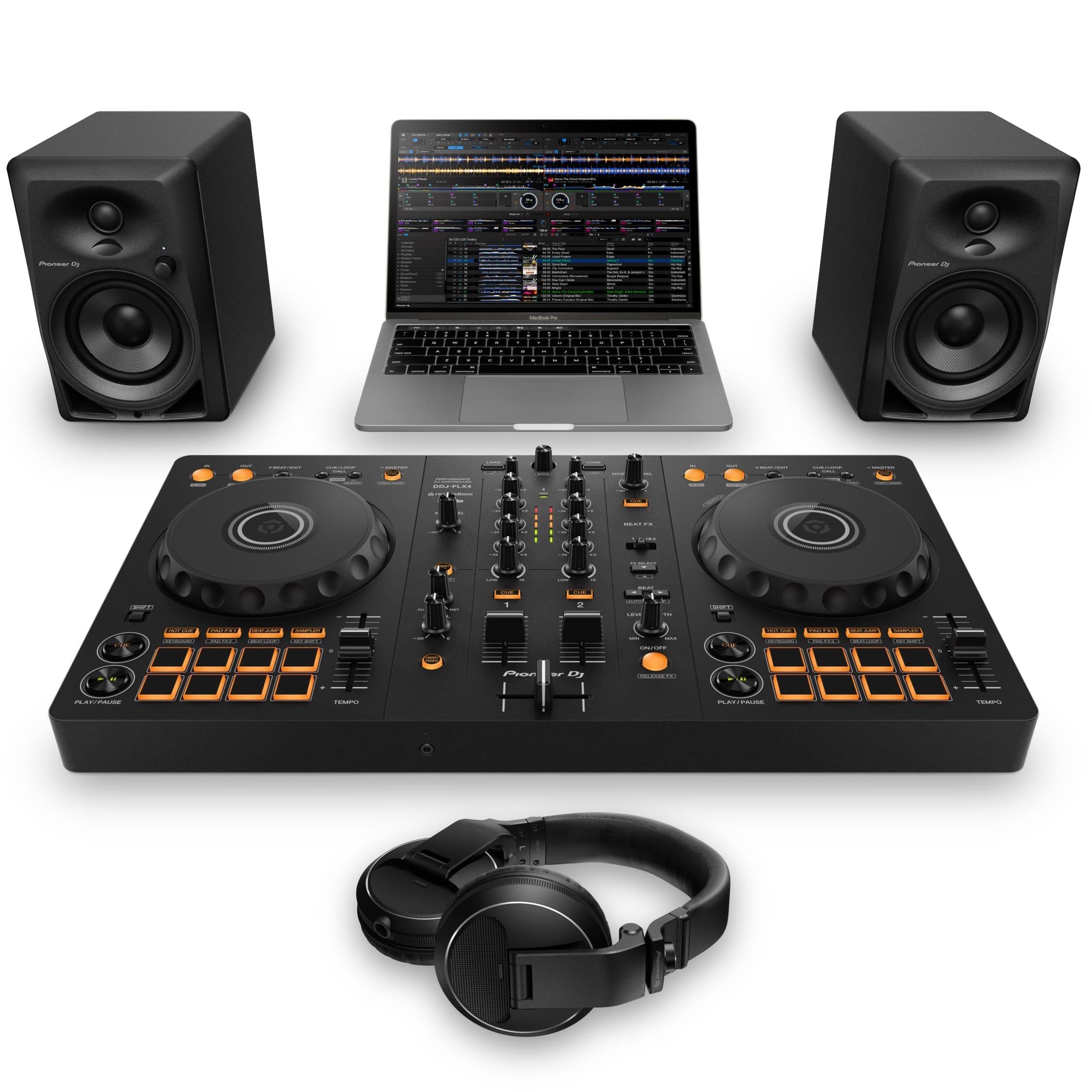 Pioneer DJ DDJ-FLX4 & DM-40D X5K Package