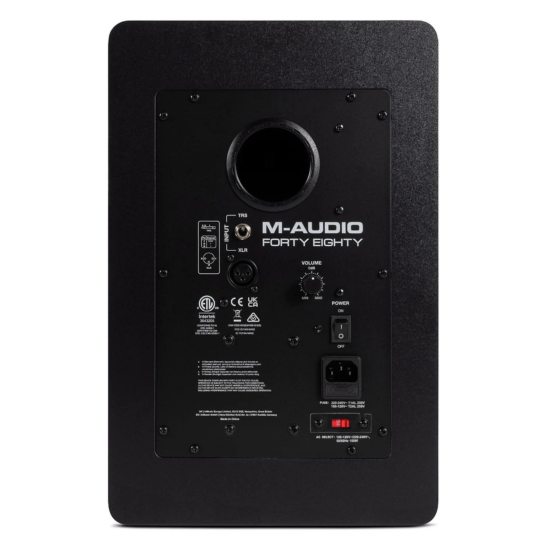 M-Audio Forty Eighty 8-inch Active Studio Monitor rear