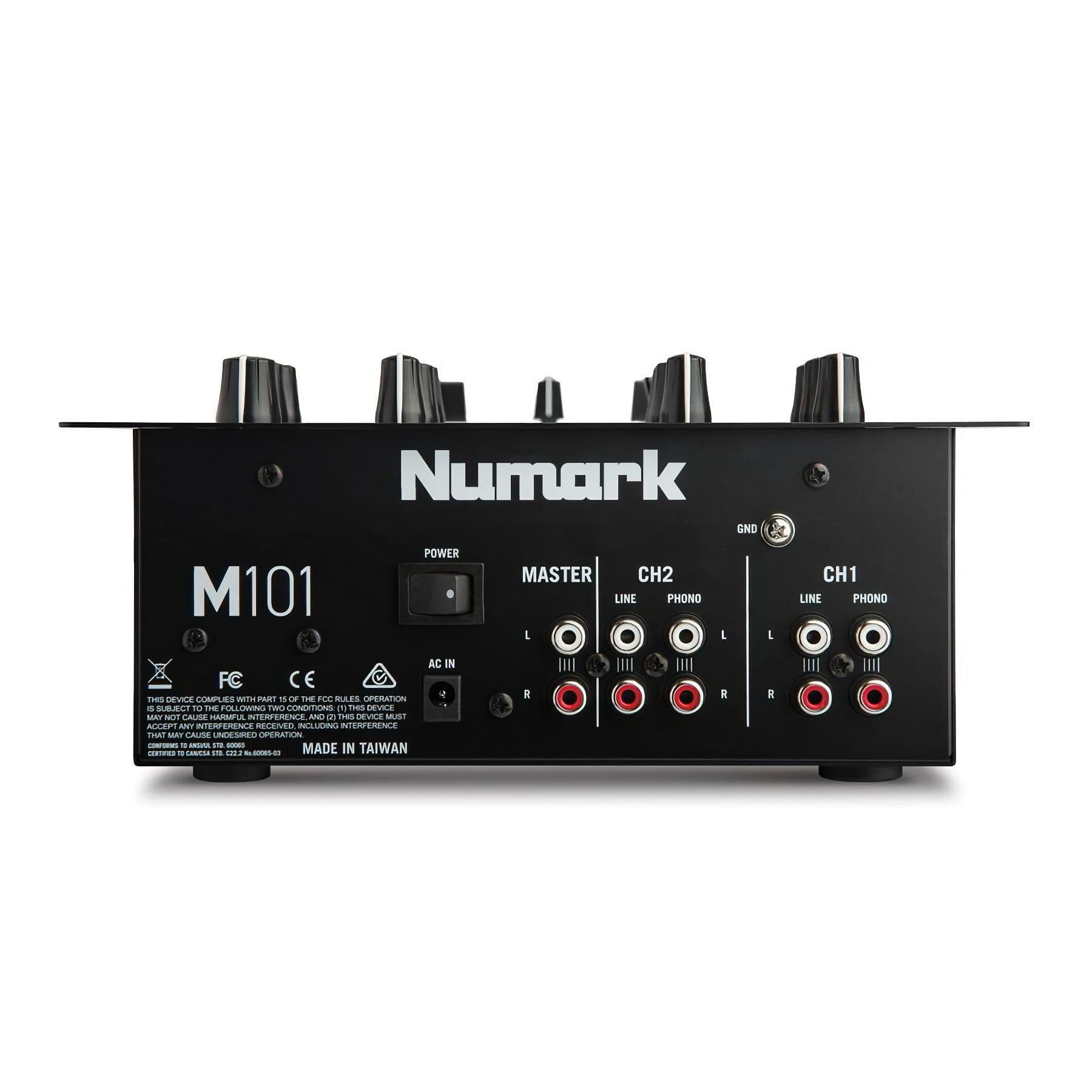 Numark M101 2-Channel DJ Mixer rear
