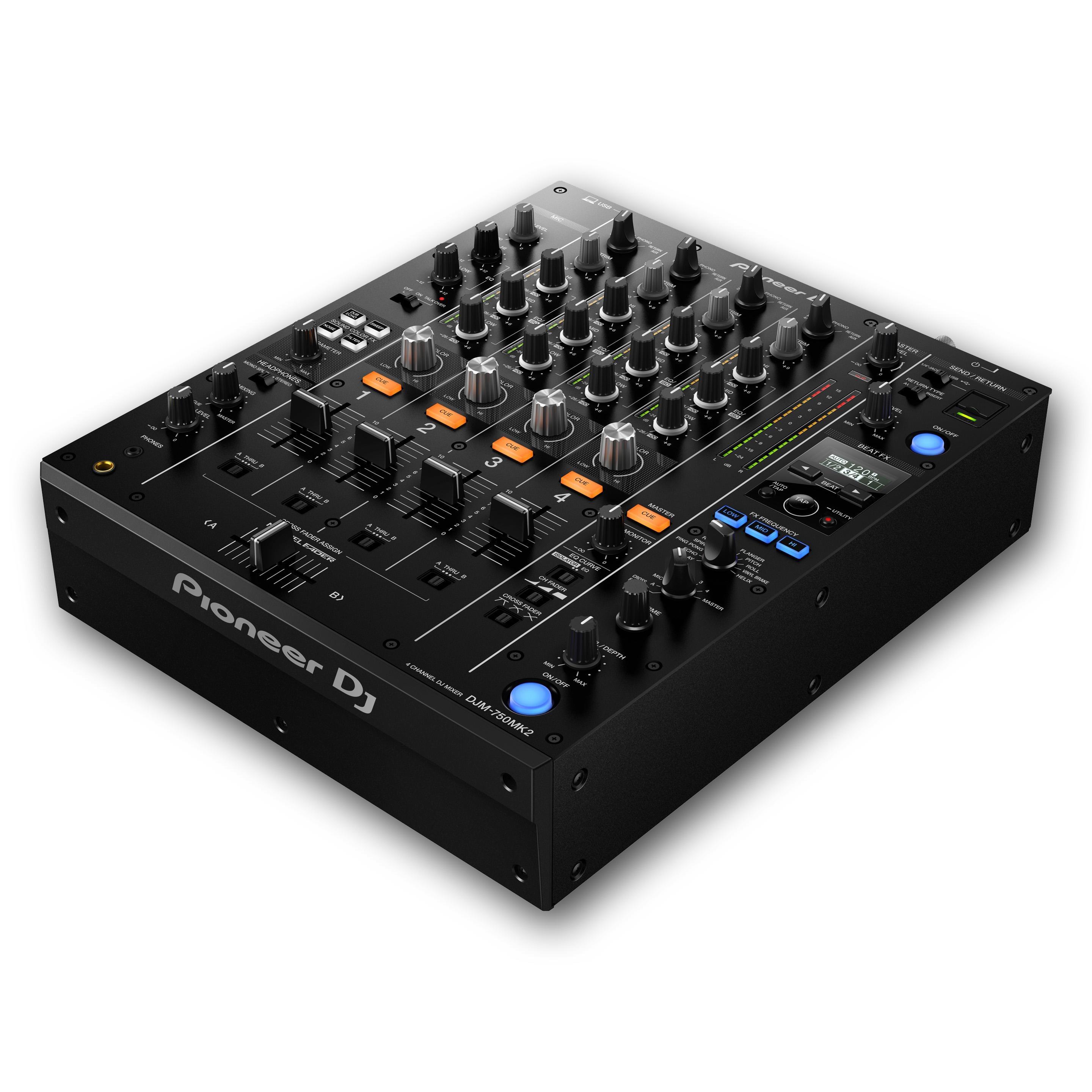 Pioneer DJ DJM-750MK2 DJ mixer angle