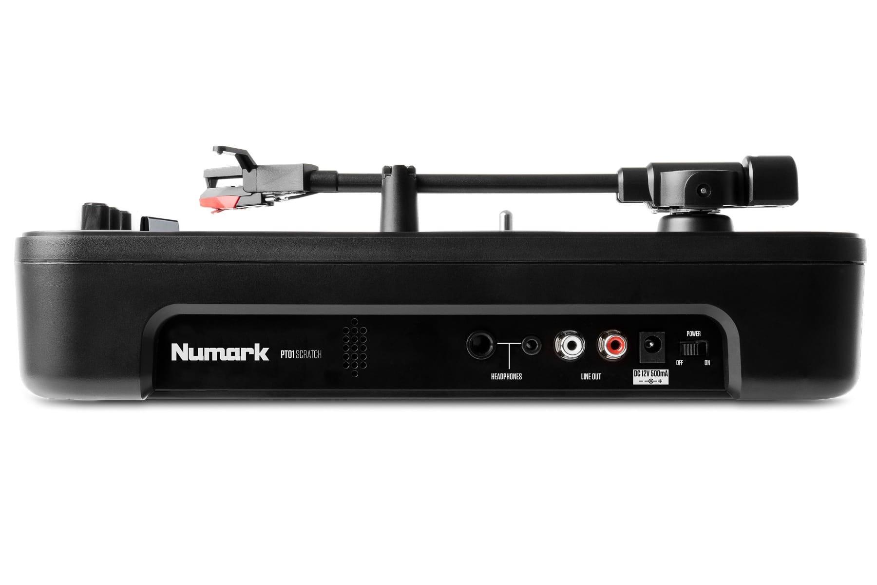 Numark PT01 Scratch portable turntable side