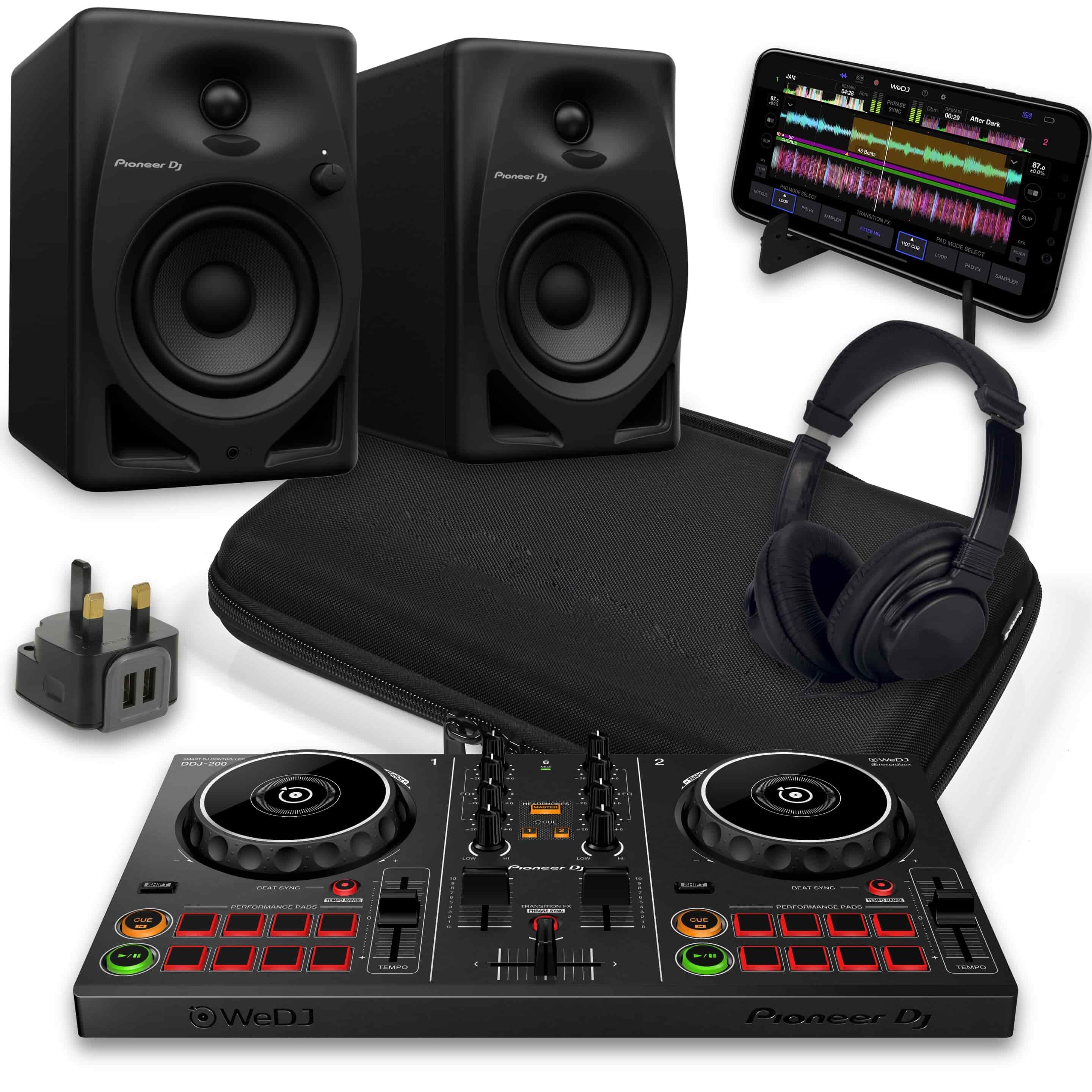 Pioneer DJ DDJ-200 & DM-40D Complete Bundle