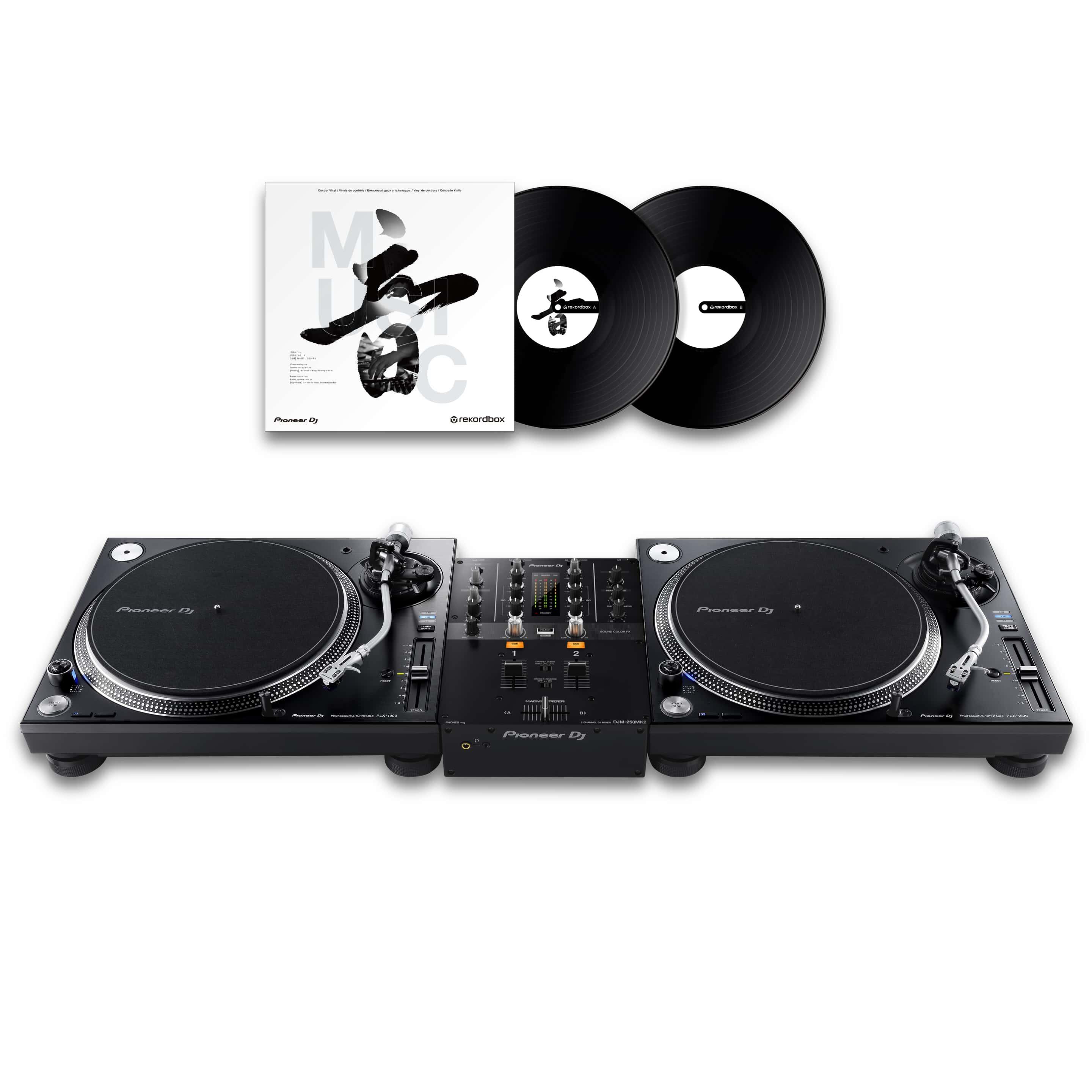 【3点セット】PioneerDJ PLX-500-w 2台＋DJM-250MK2 Pioneer DJ PLX-500-W + DJM-250MK2(ミキサー) + DM-40D-W