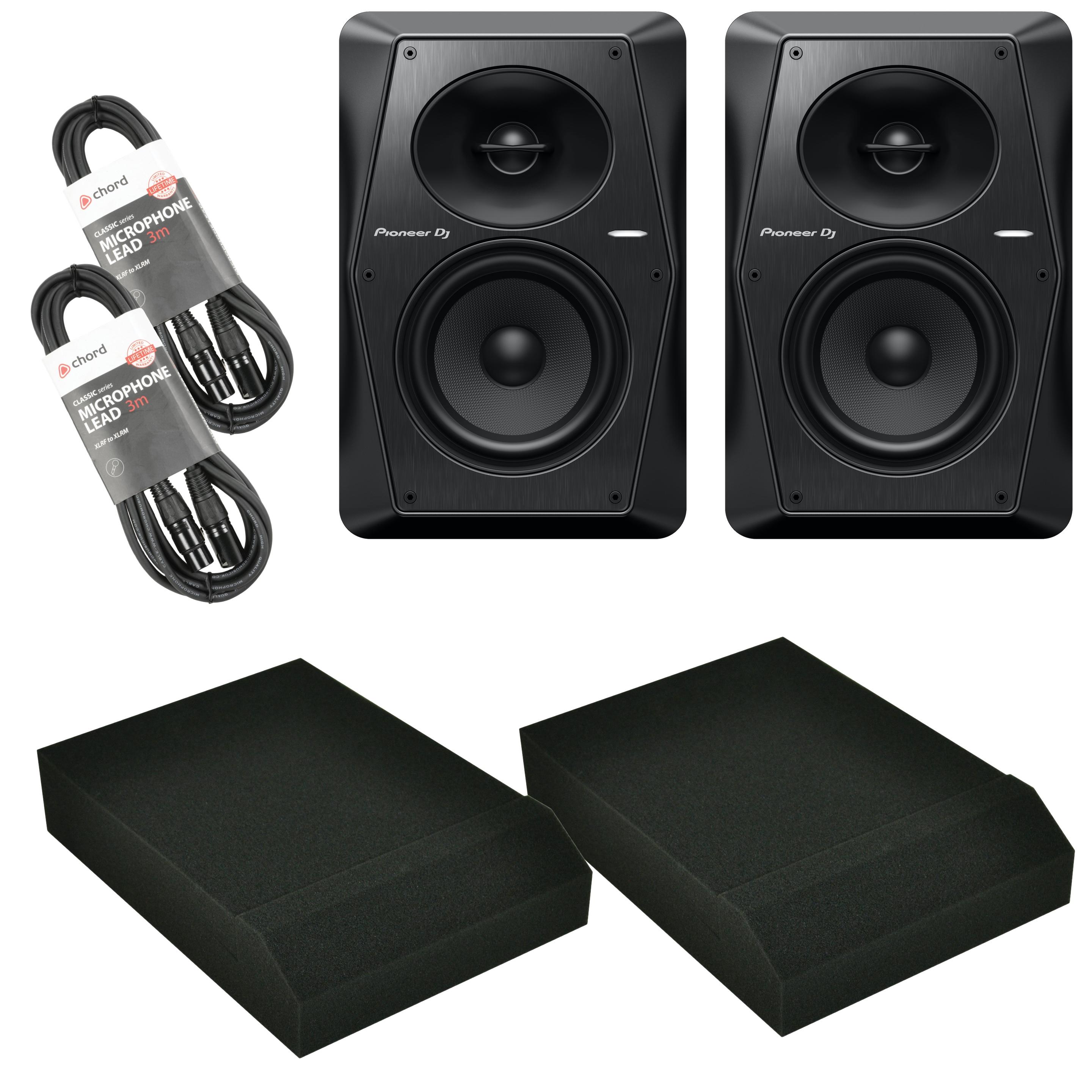 Pioneer DJ VM-50 pair with pads and leads