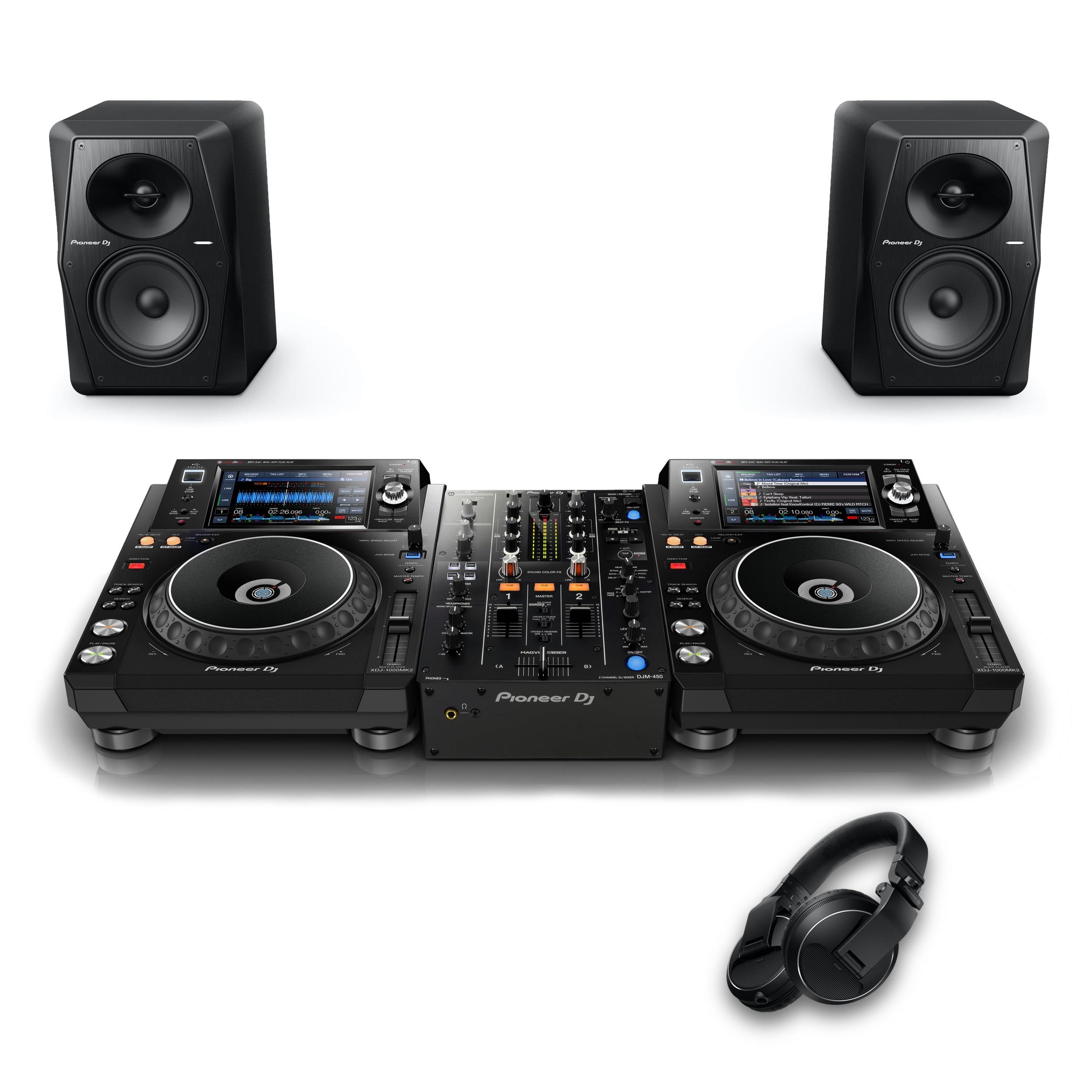 Pioneer DJ XDJ-1000MK2 & DJM-450 VM-50 Bundle