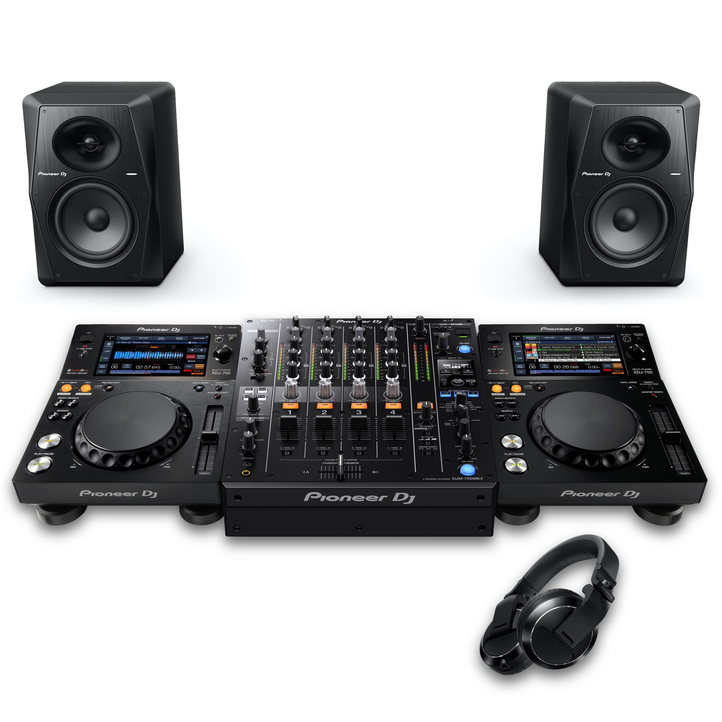 Pioneer DJ XDJ-700 & DJM-750MK2 VM-70 Bundle