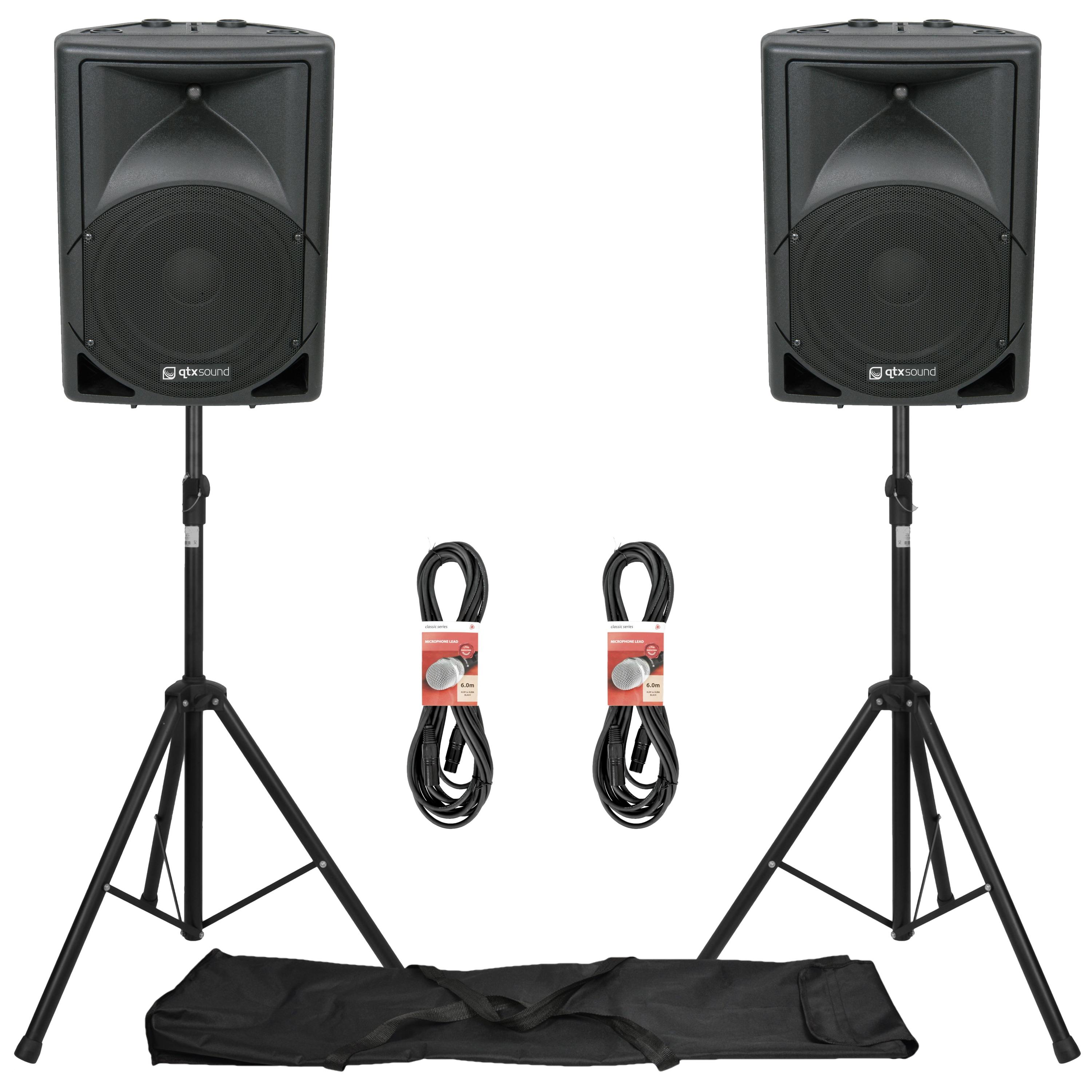 QTX QS12A active ABS speaker Package