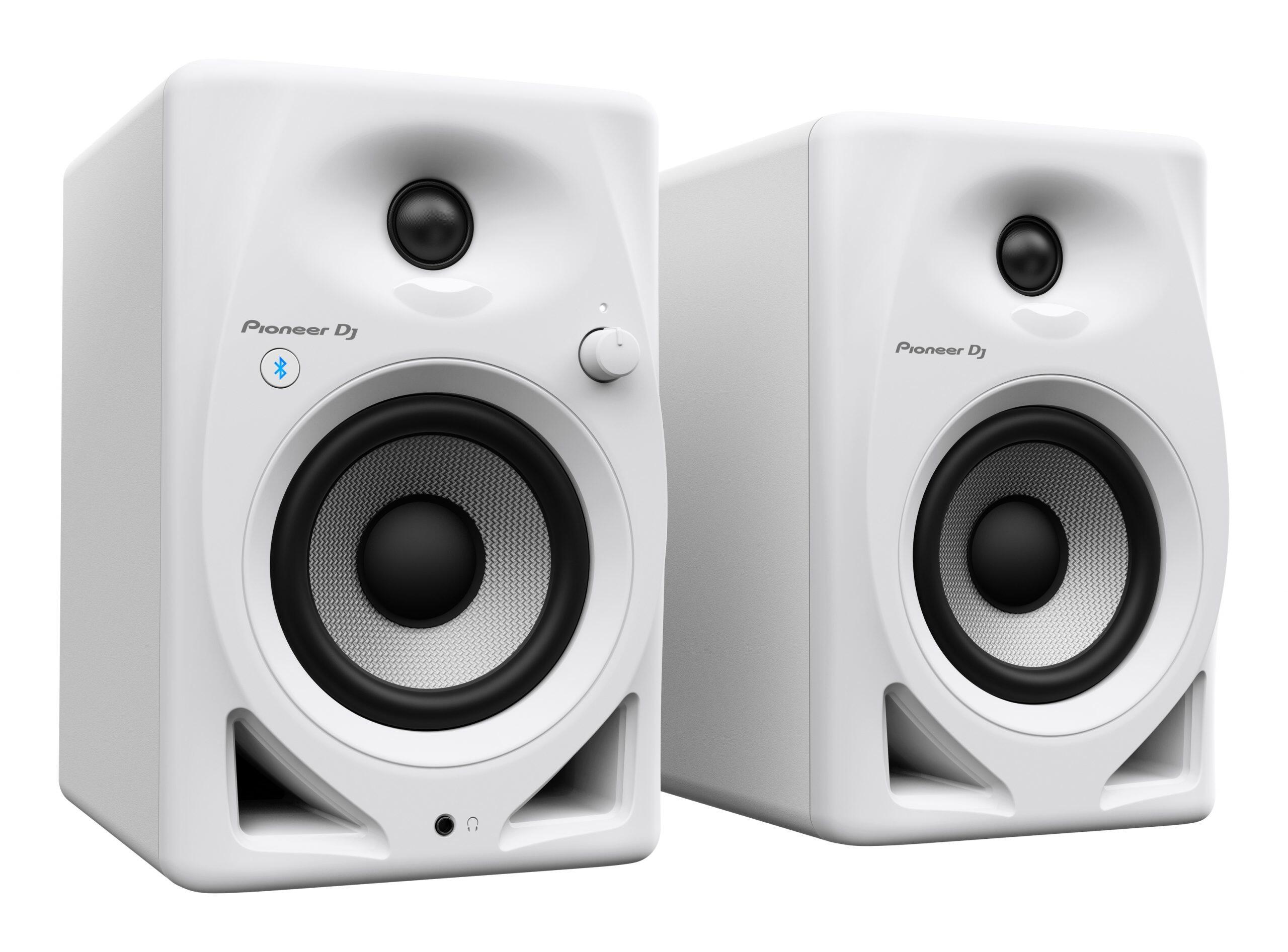 Pioneer DJ DM-40D-BT-W 4” desktop monitor system angle
