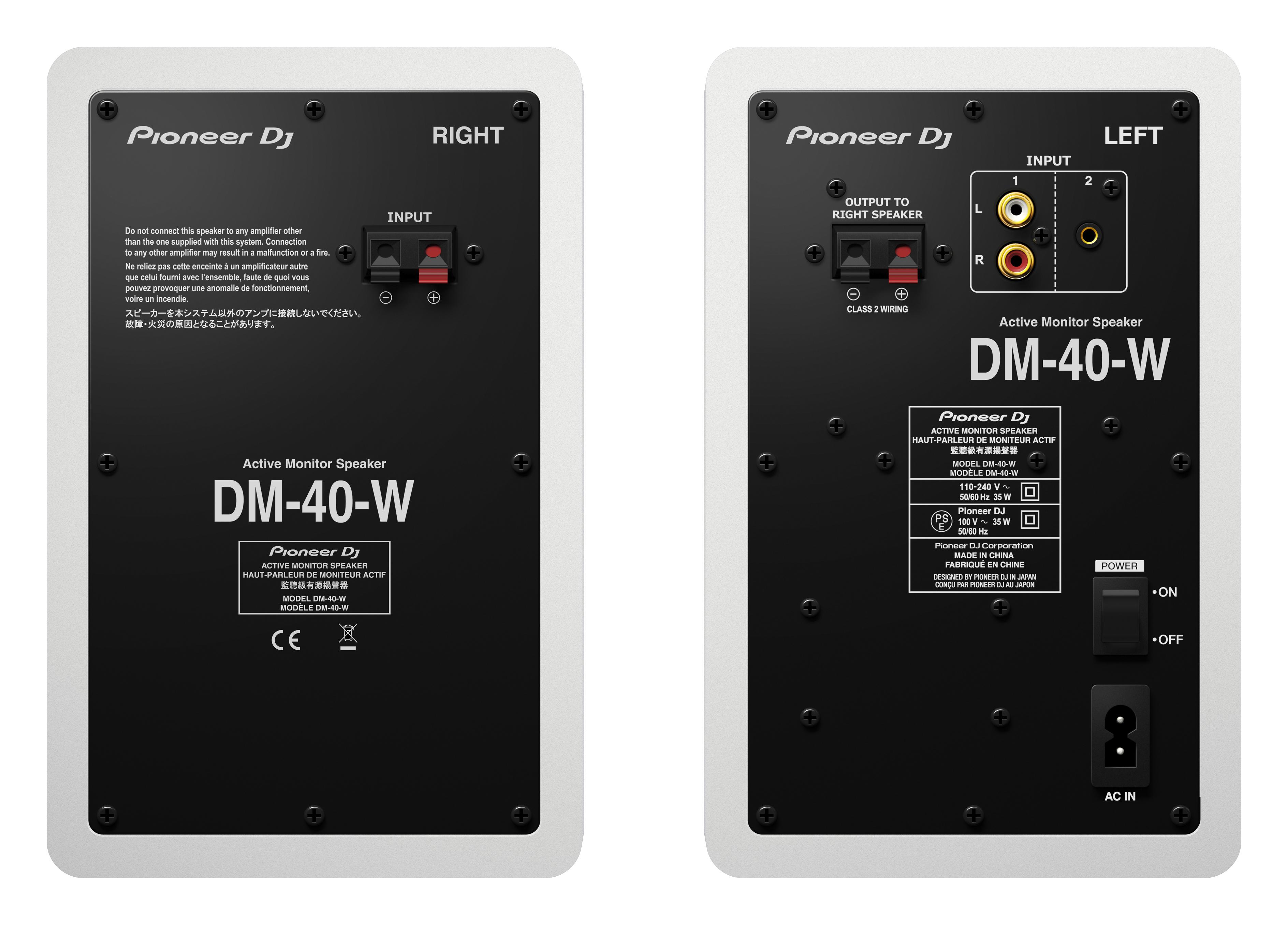 Pioneer DJ DM-40-W Pair rear
