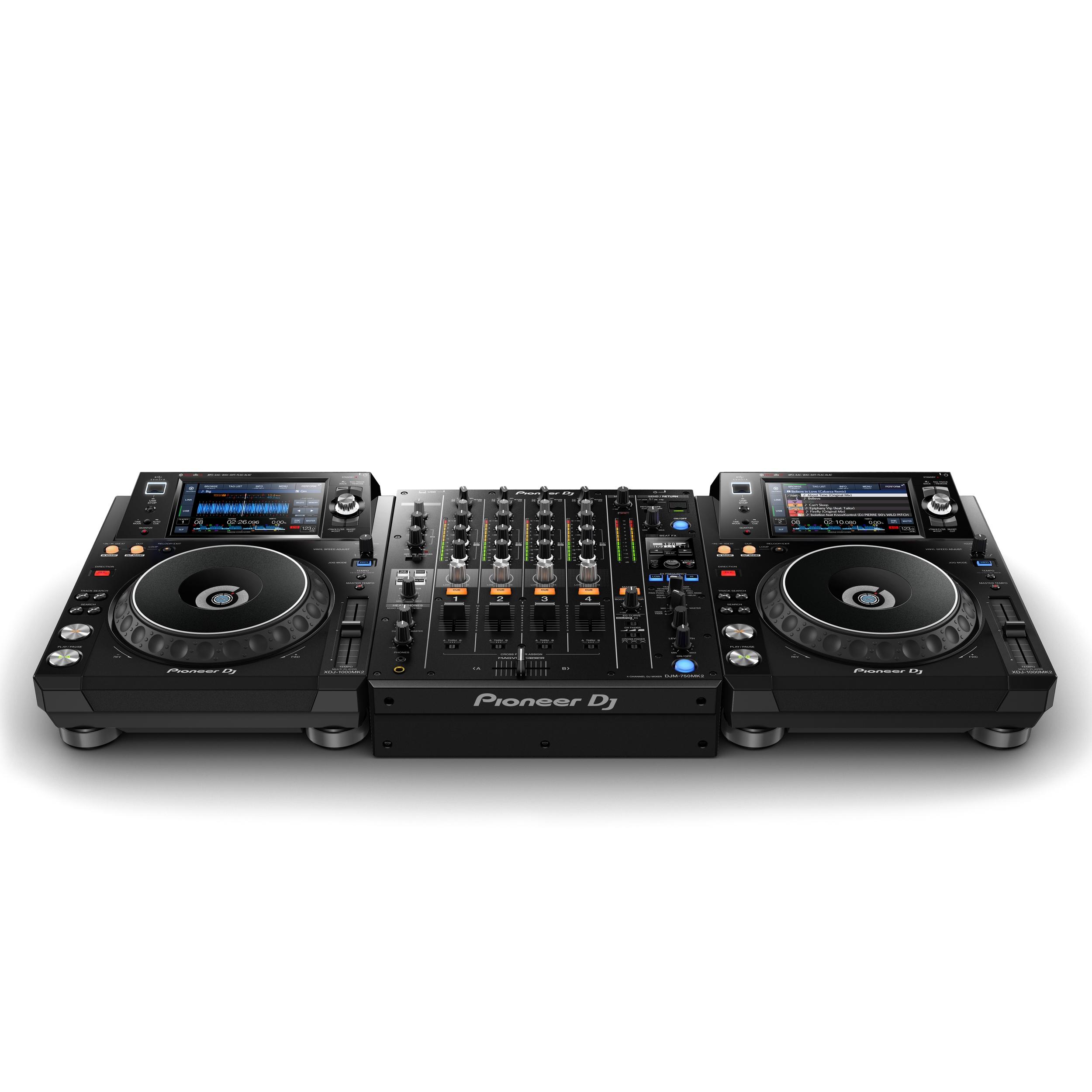 Pioneer DJ XDJ1000 mk2 & DJM750 mk2 Set