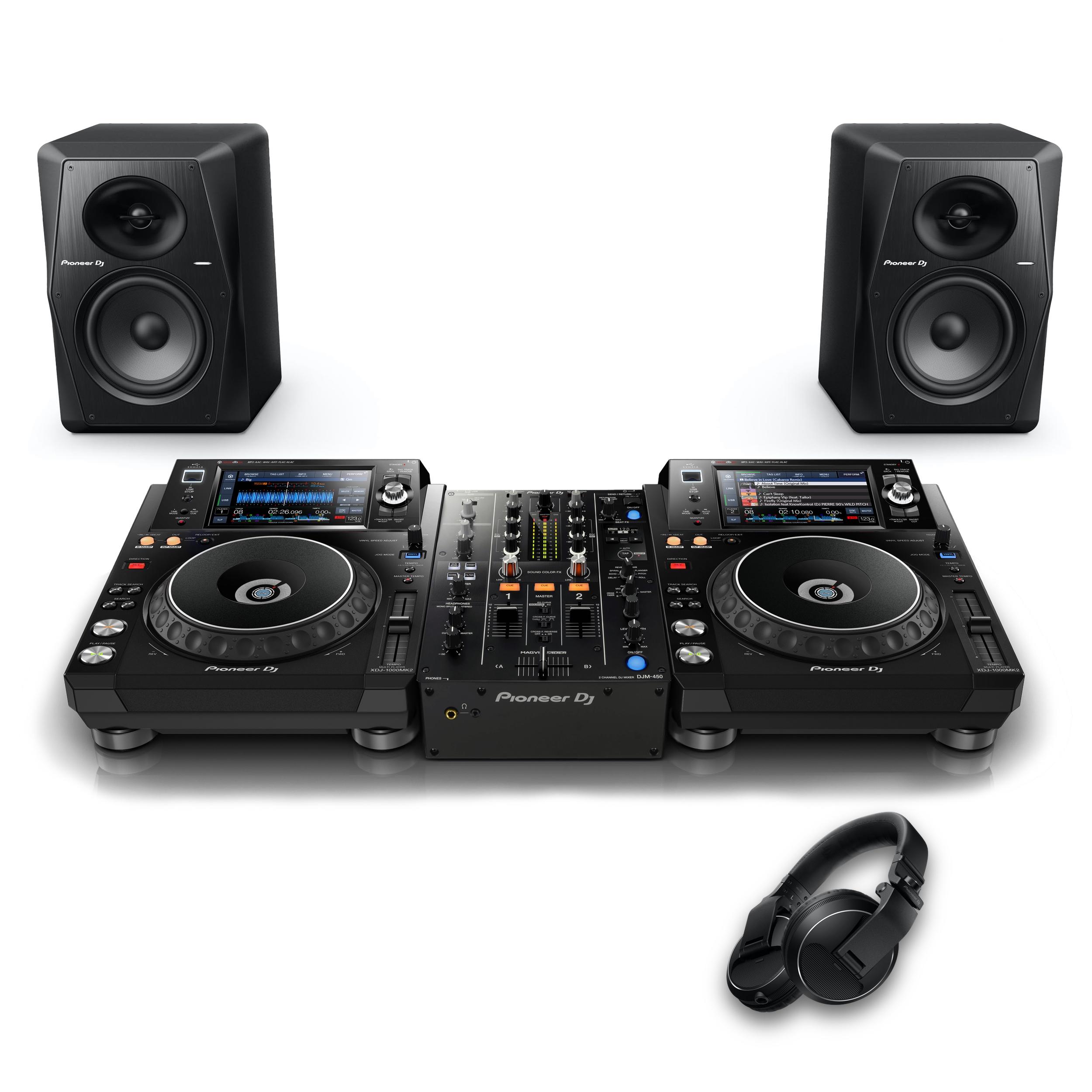 Pioneer DJ XDJ-1000MK2 & DJM-450 VM-70 Bundle