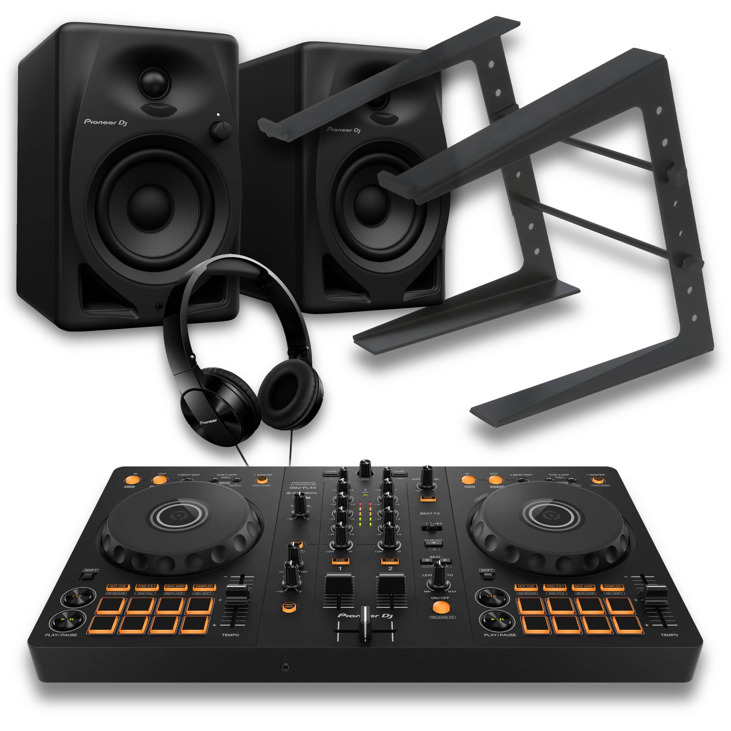 Pioneer DJ DDJ-FLX4 & DM-40D Bundle