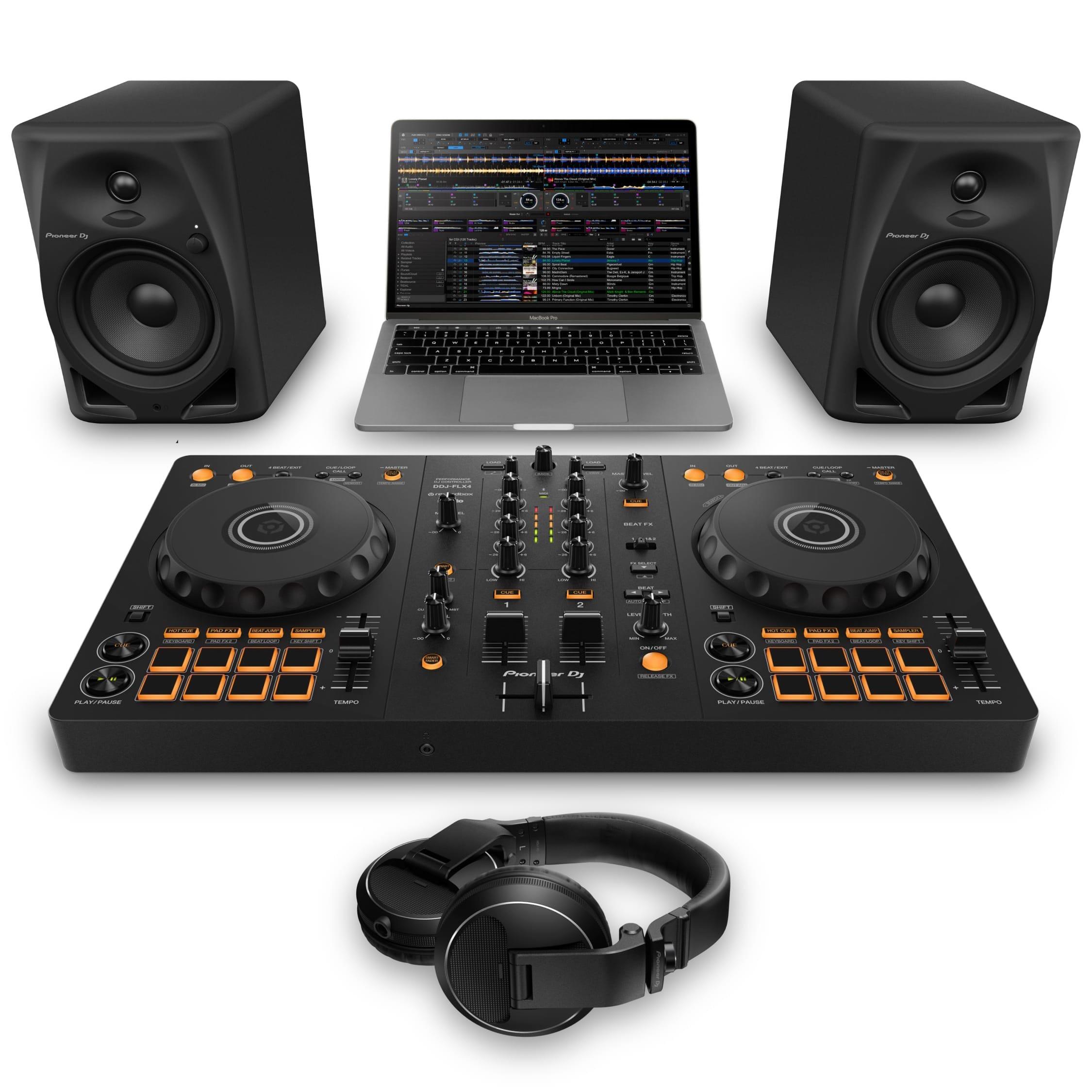 Pioneer DJ DDJ-FLX4 & DM-50D X5K Package