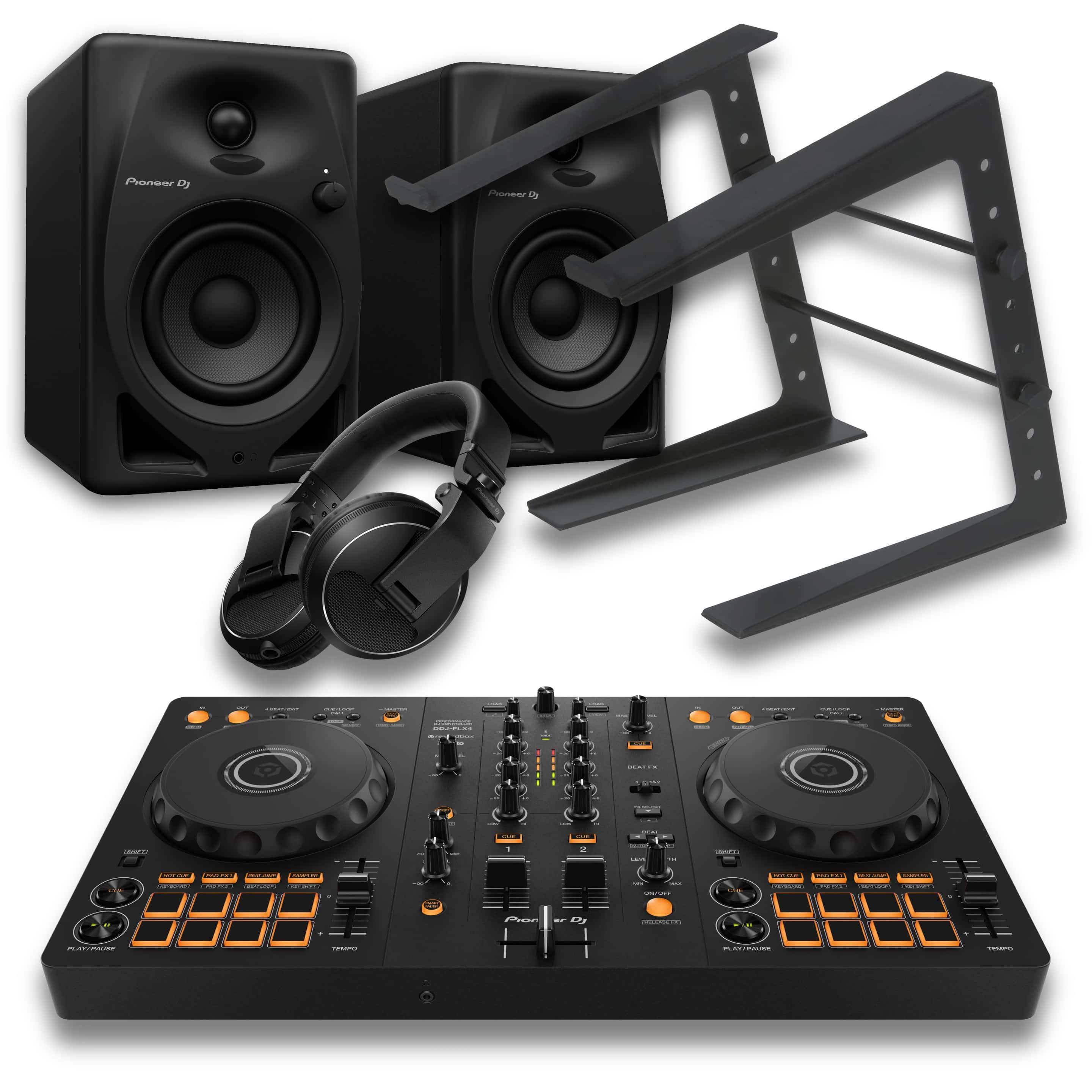 Pioneer DJ DDJ-FLX4 & DM-40D X5K Bundle