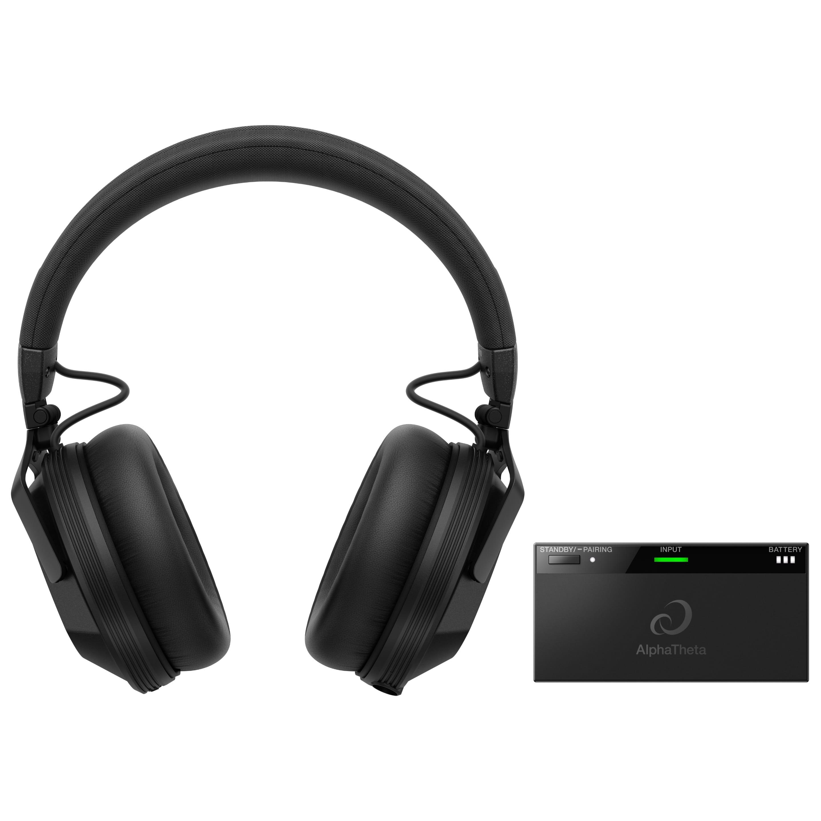 AlphaTheta HDJ-F10-TX Professional Wireless DJ Headphones with Transmitter