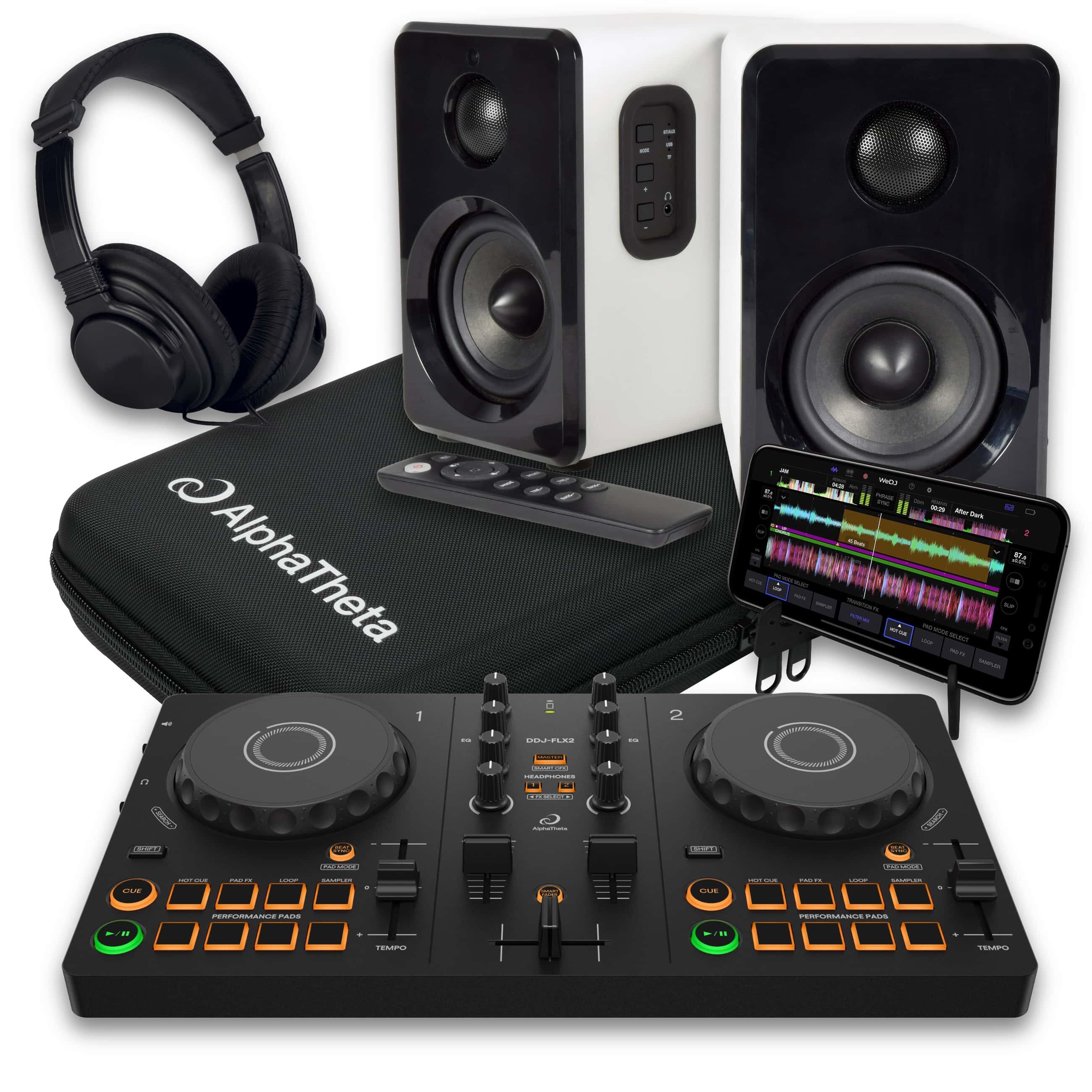 AlphaTheta DDJ-FLX2 White Bedroom DJ Bag Bundle