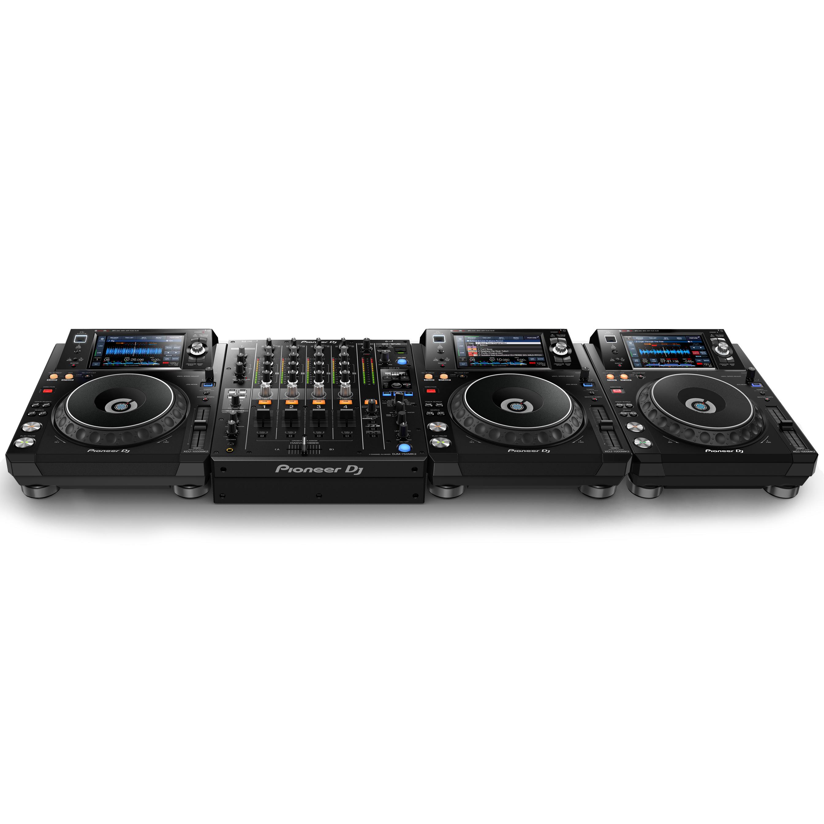 Pro Pioneer DJ XDJ1000 mk2 & DJM750 mk2 Set