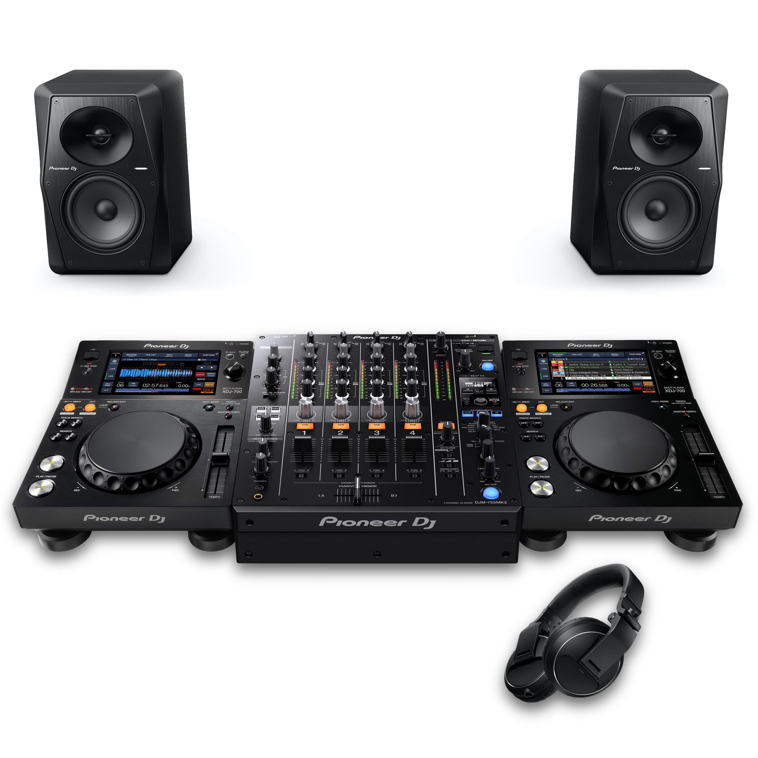 Pioneer DJ XDJ-700 & DJM-750MK2 VM-50 Bundle