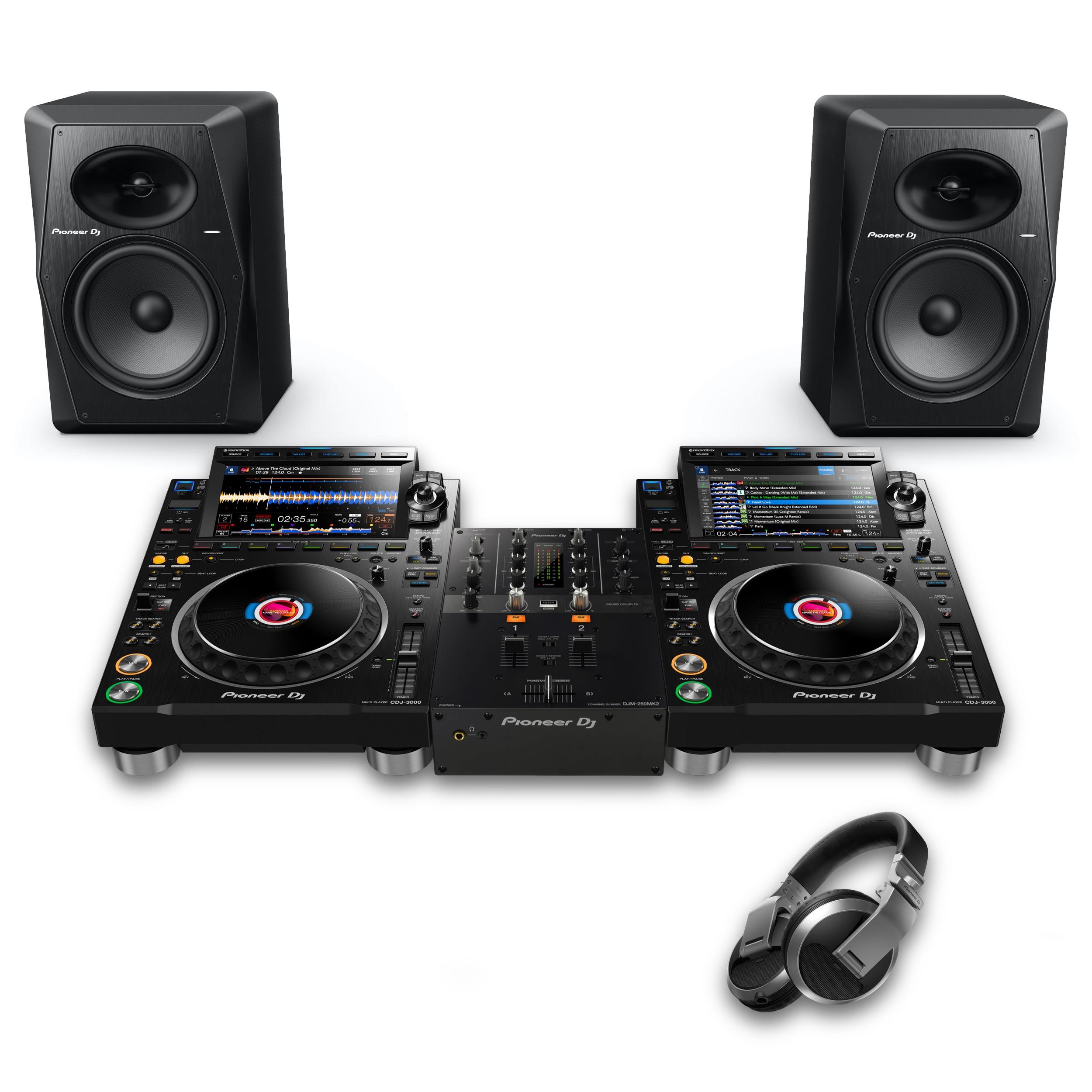 Pioneer DJ CDJ-3000 & DJM-250MK2 VM-80 Bundle
