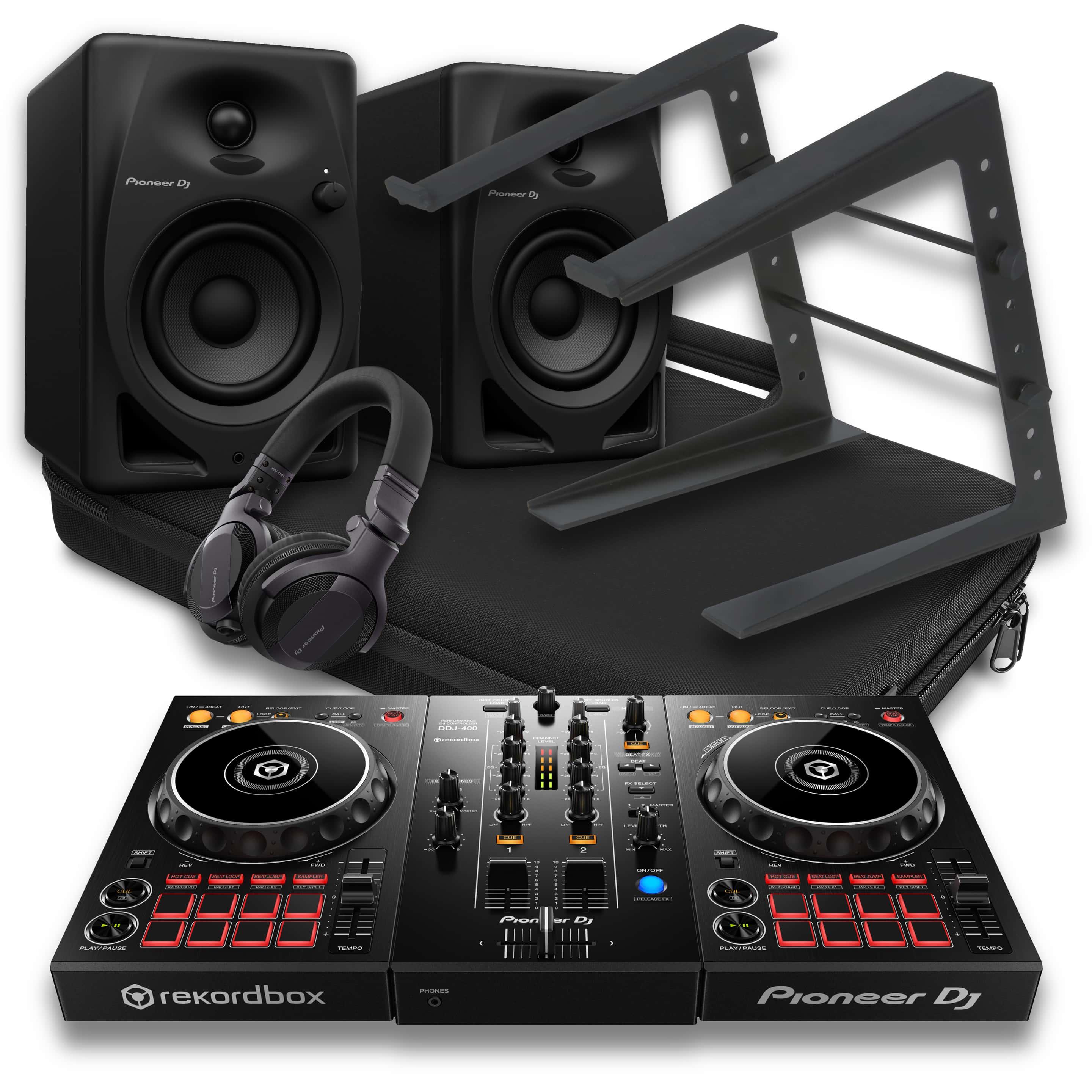 Pioneer DJ DDJ-400 & DM-40D Complete Bundle