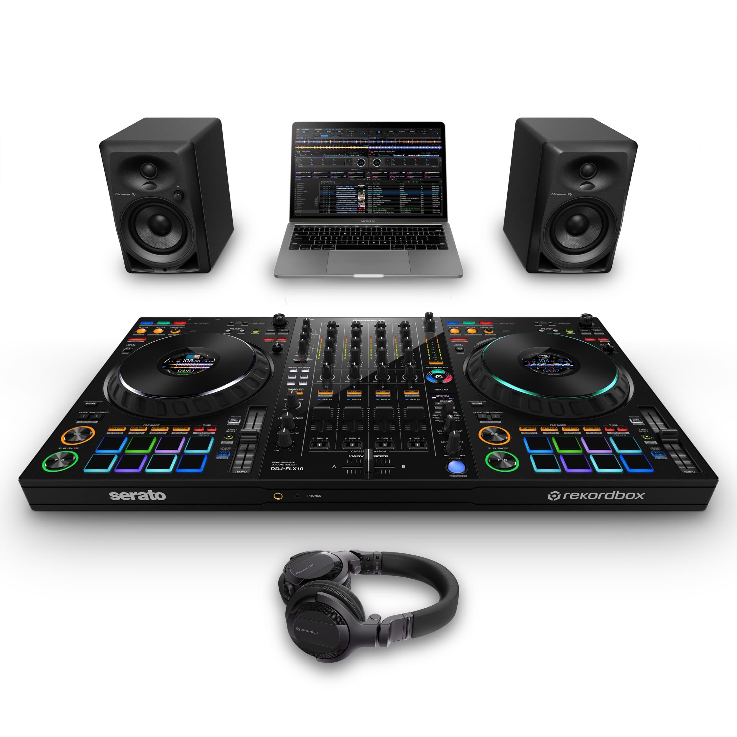 Pioneer DJ DDJ-FLX10 & DM-40D Bundle