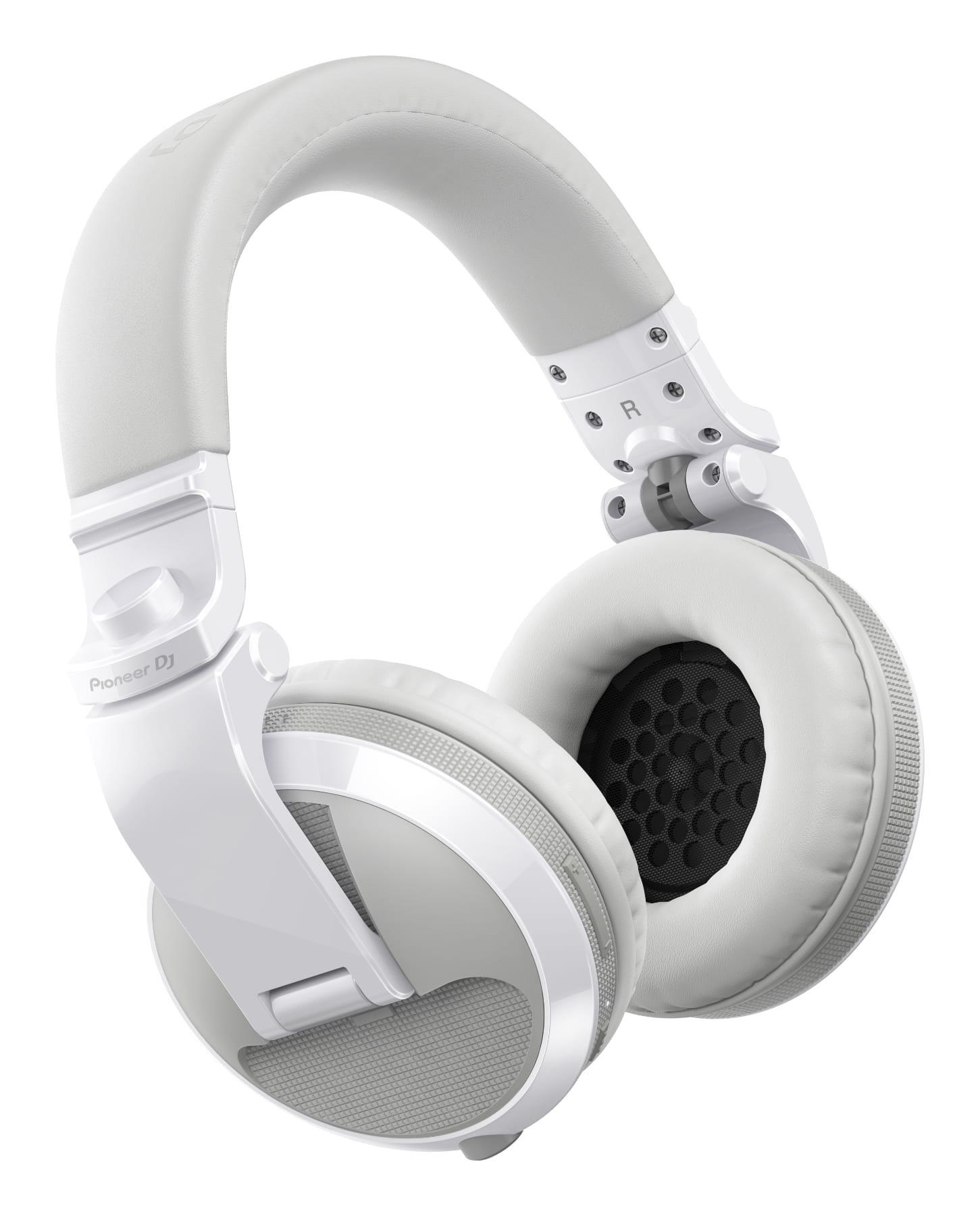 Pioneer DJ HDJ-X5BT-W Over-ear DJ headphones with Bluetooth angle