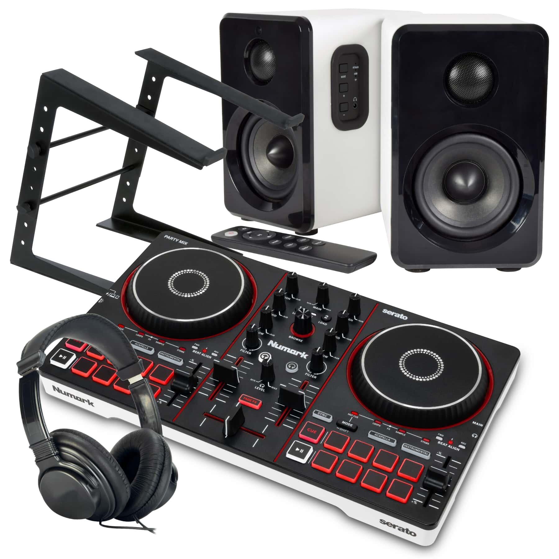 Numark Party Mix III & AV:Link White Bundle