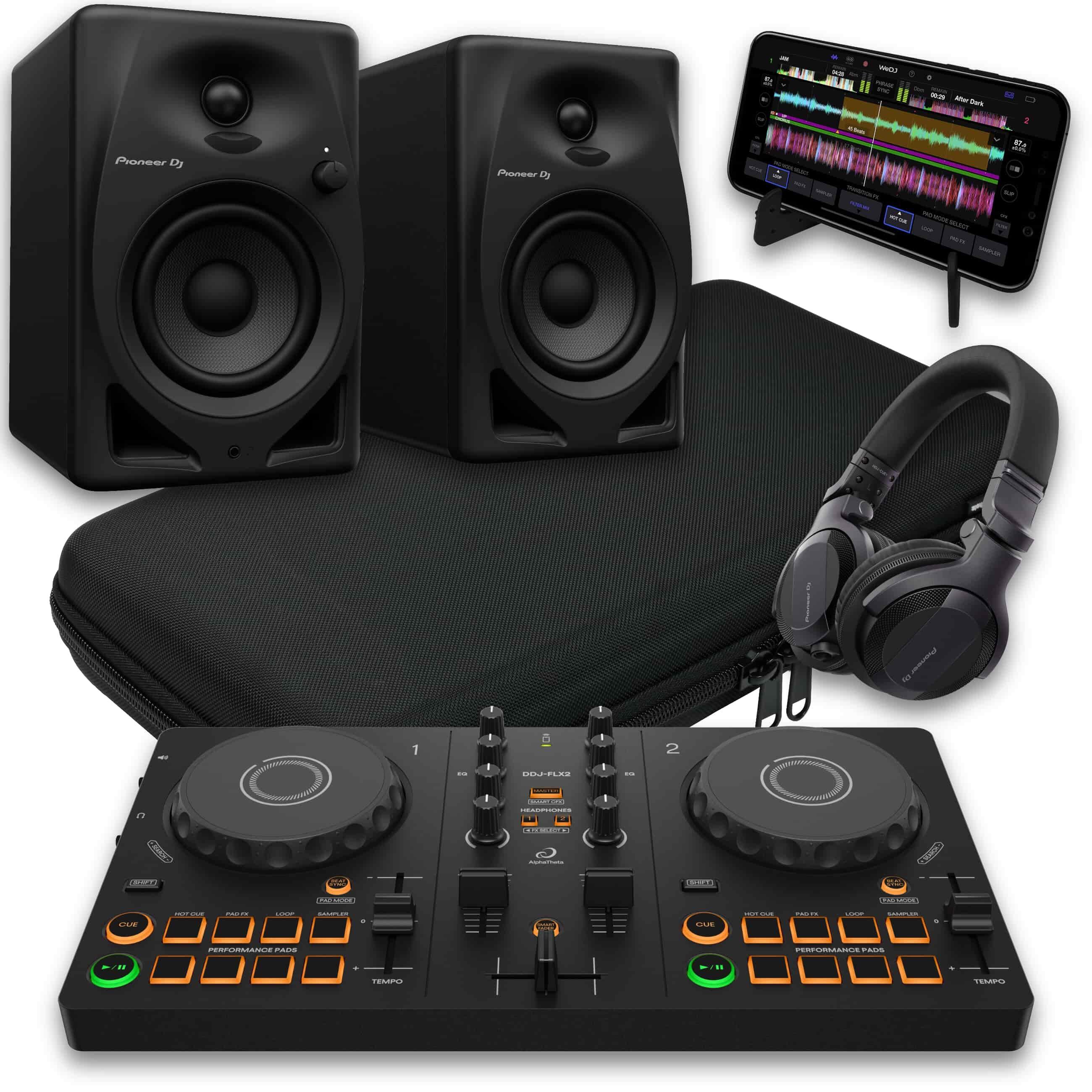 Pioneer DJ DDJ-FLX4 & DM-40D-BT B Stock Package