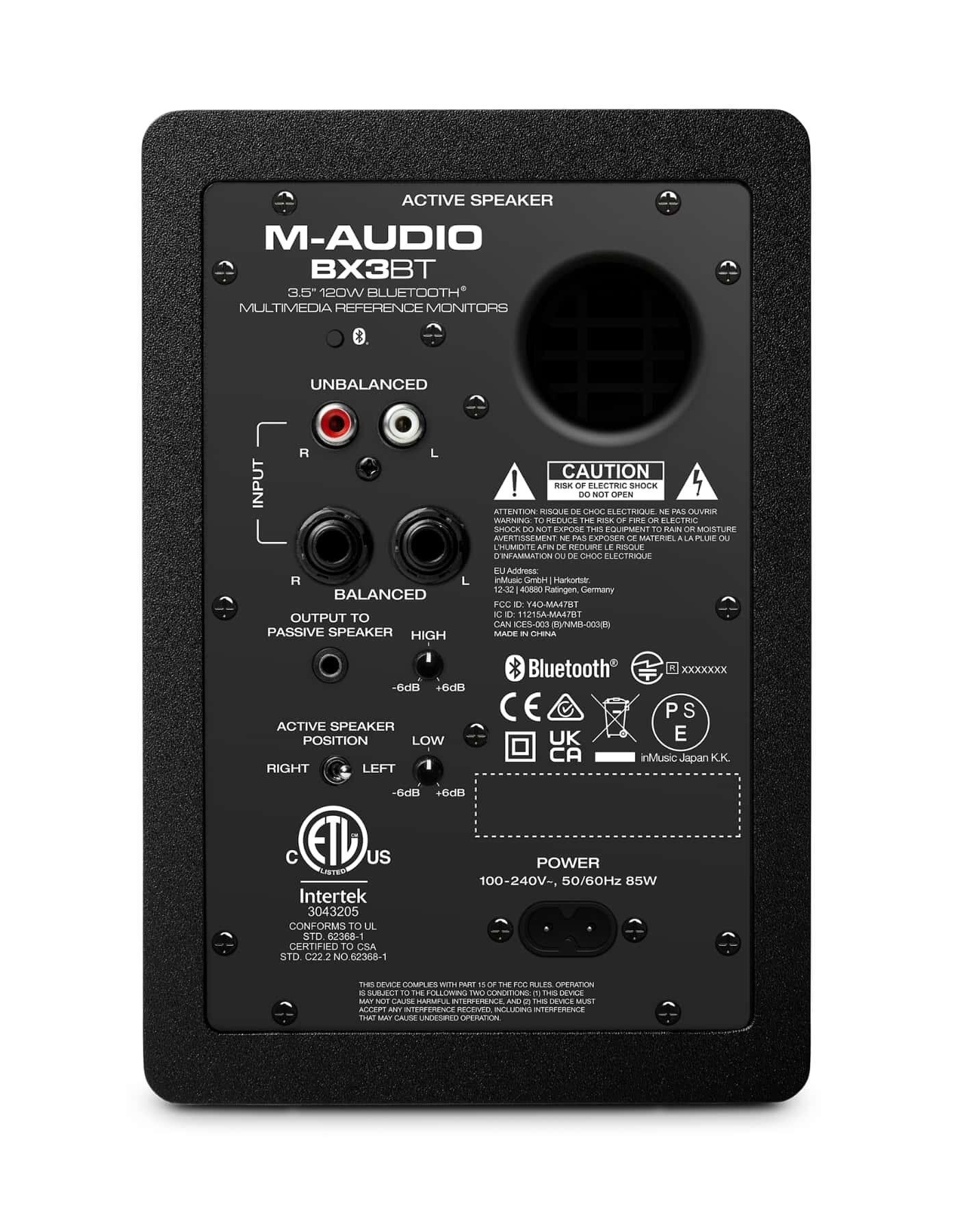 M-Audio BX3 BT active rear