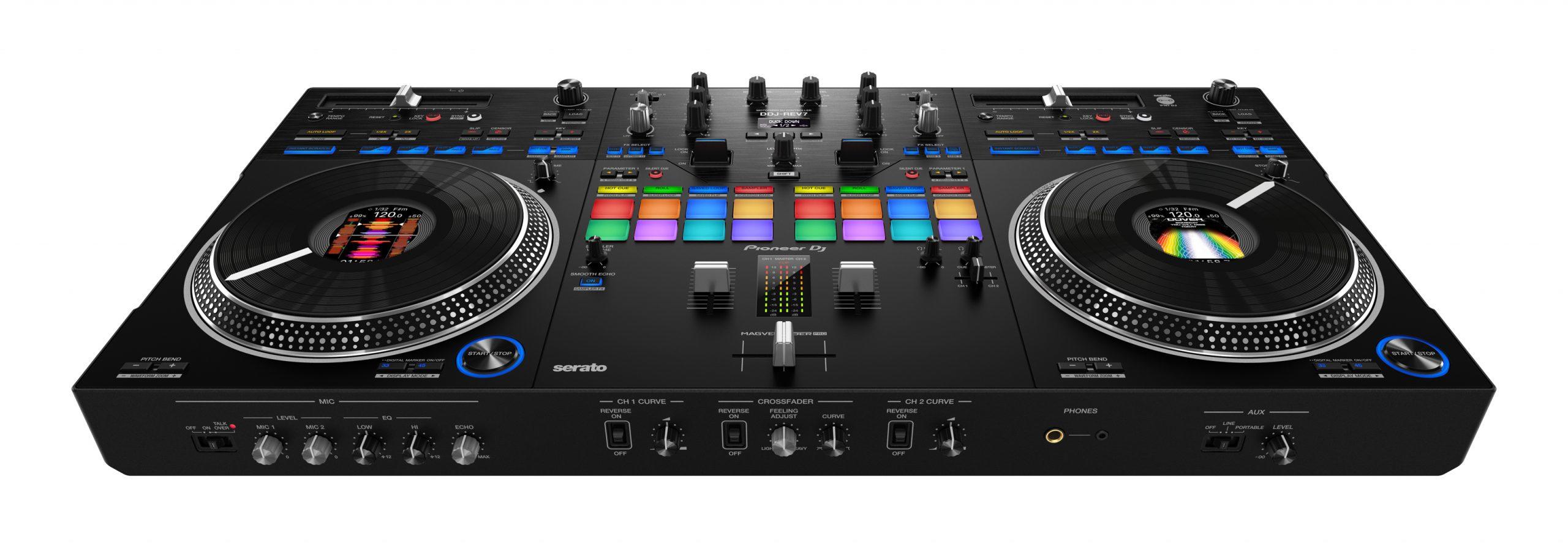 Pioneer DJ DDJ-REV7 front angle with markers