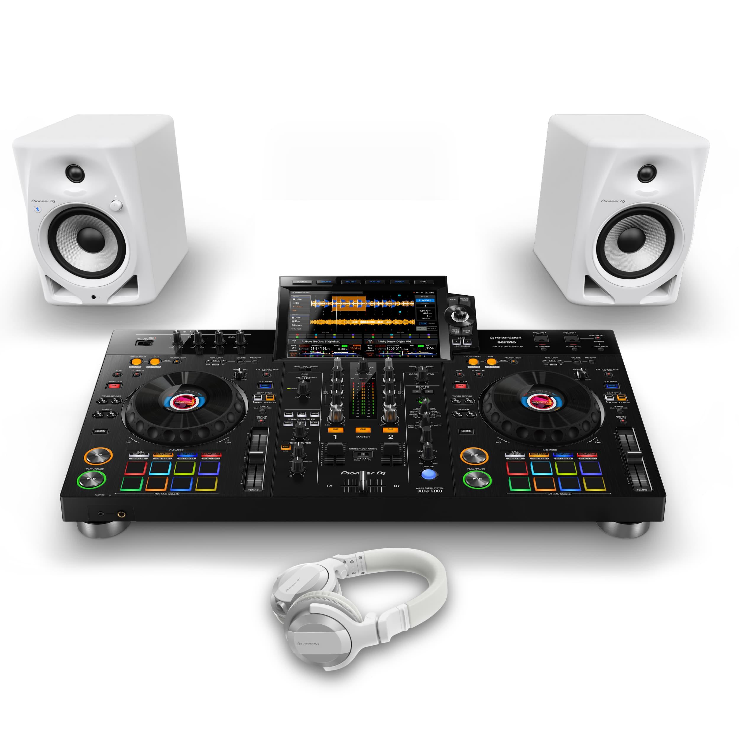 Pioneer DJ XDJ-RX3 & DM-50D White Bluetooth Bundle