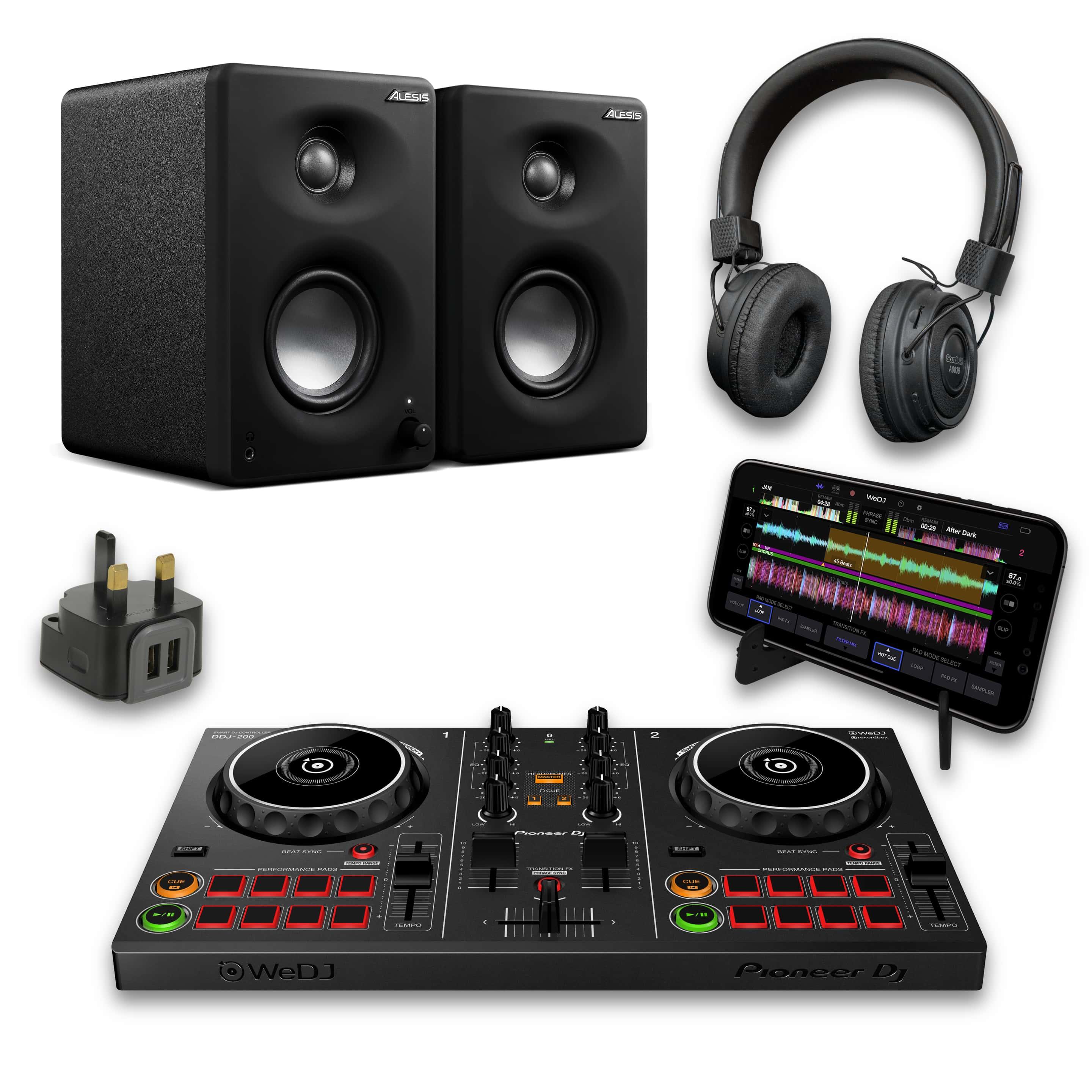 Pioneer DJ DDJ-200 & M1 Active 330 DJ Bundle