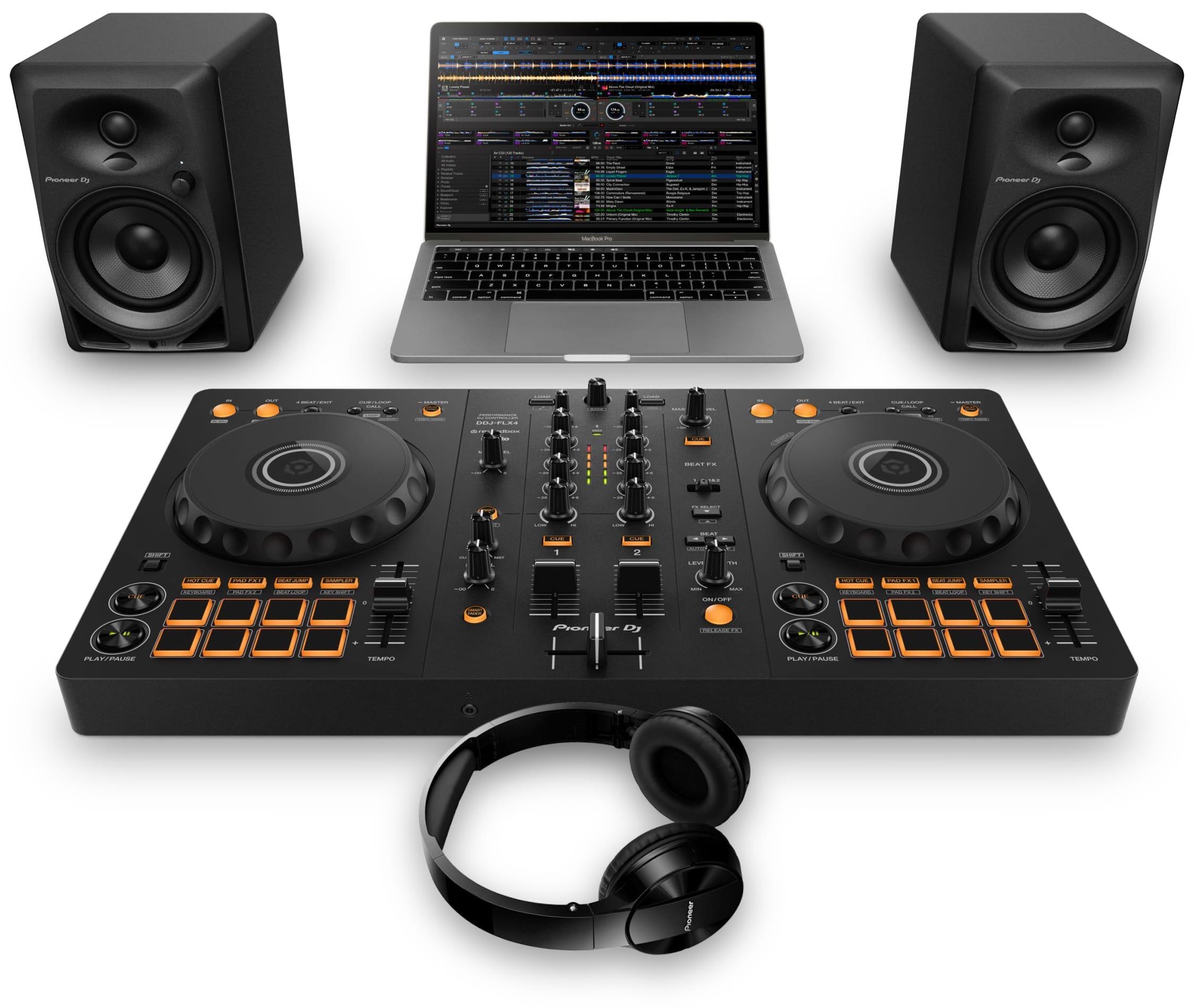 Pioneer DJ DDJ-FLX4 & DM-40D Package