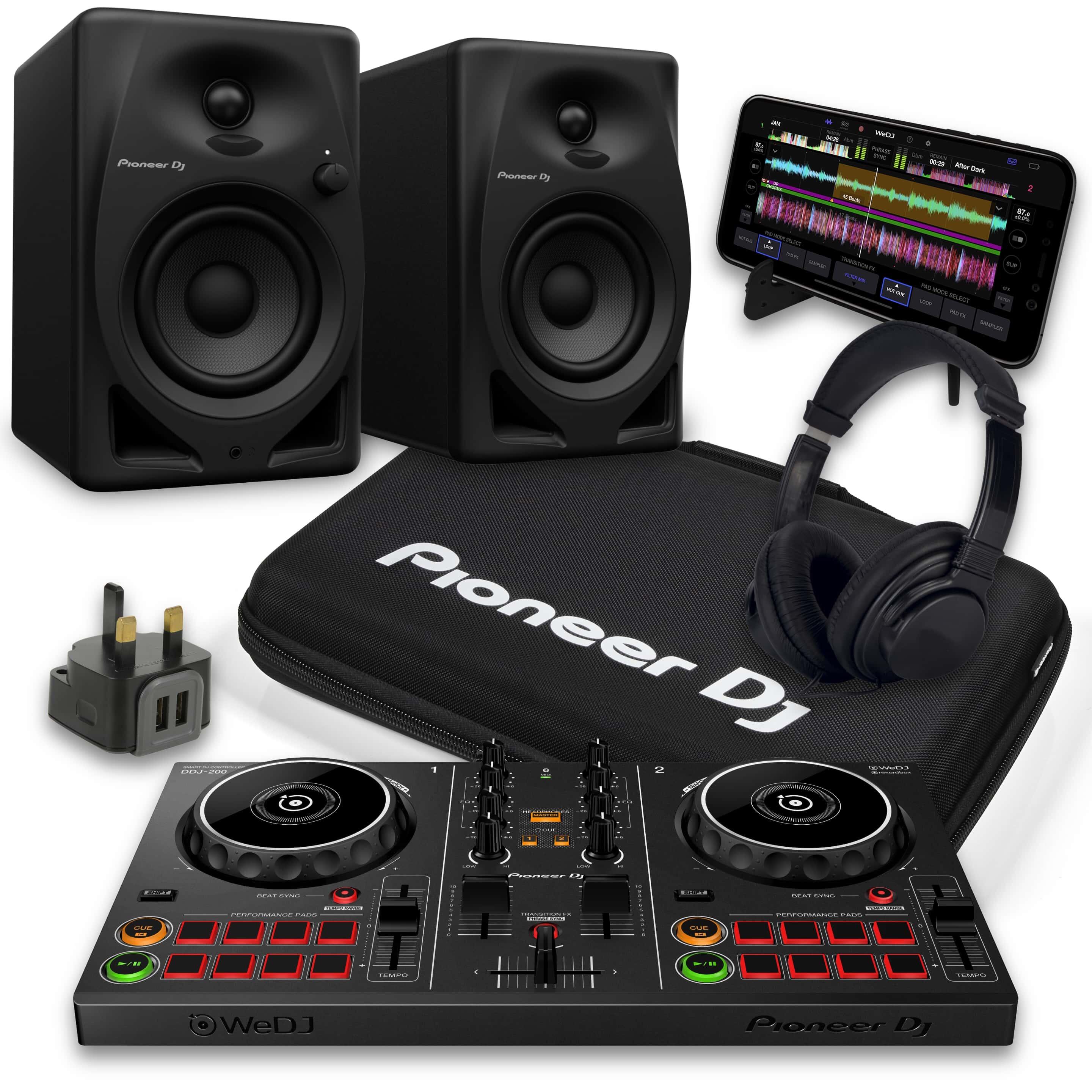 Pioneer DJ DDJ-200 & DM-40D Complete Bundle
