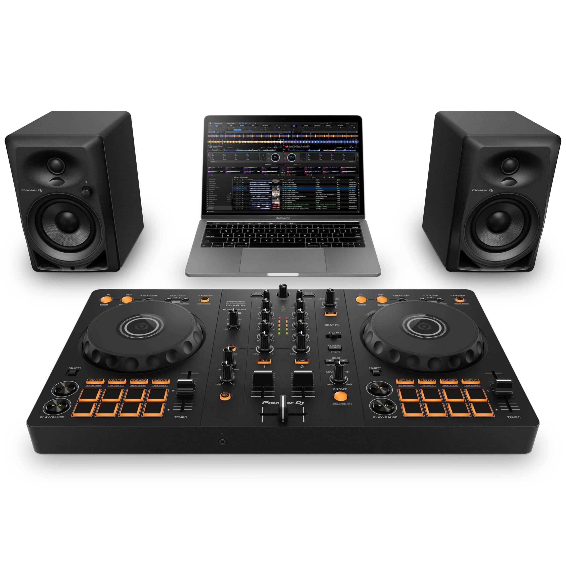 Pioneer DJ DDJ-FLX4 & DM-40D Set