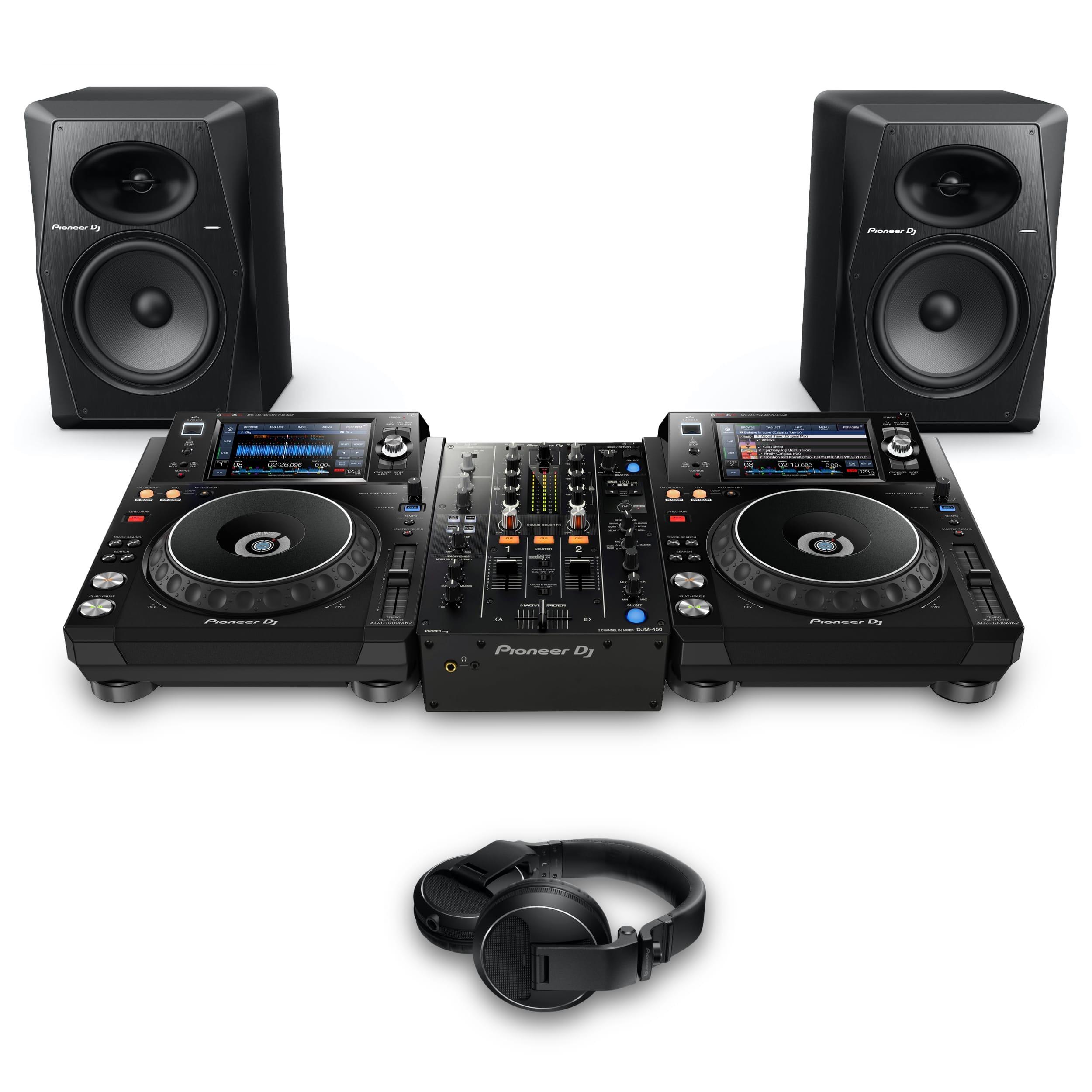 Pioneer DJ XDJ-1000MK2 & DJM-450 VM-80 Bundle