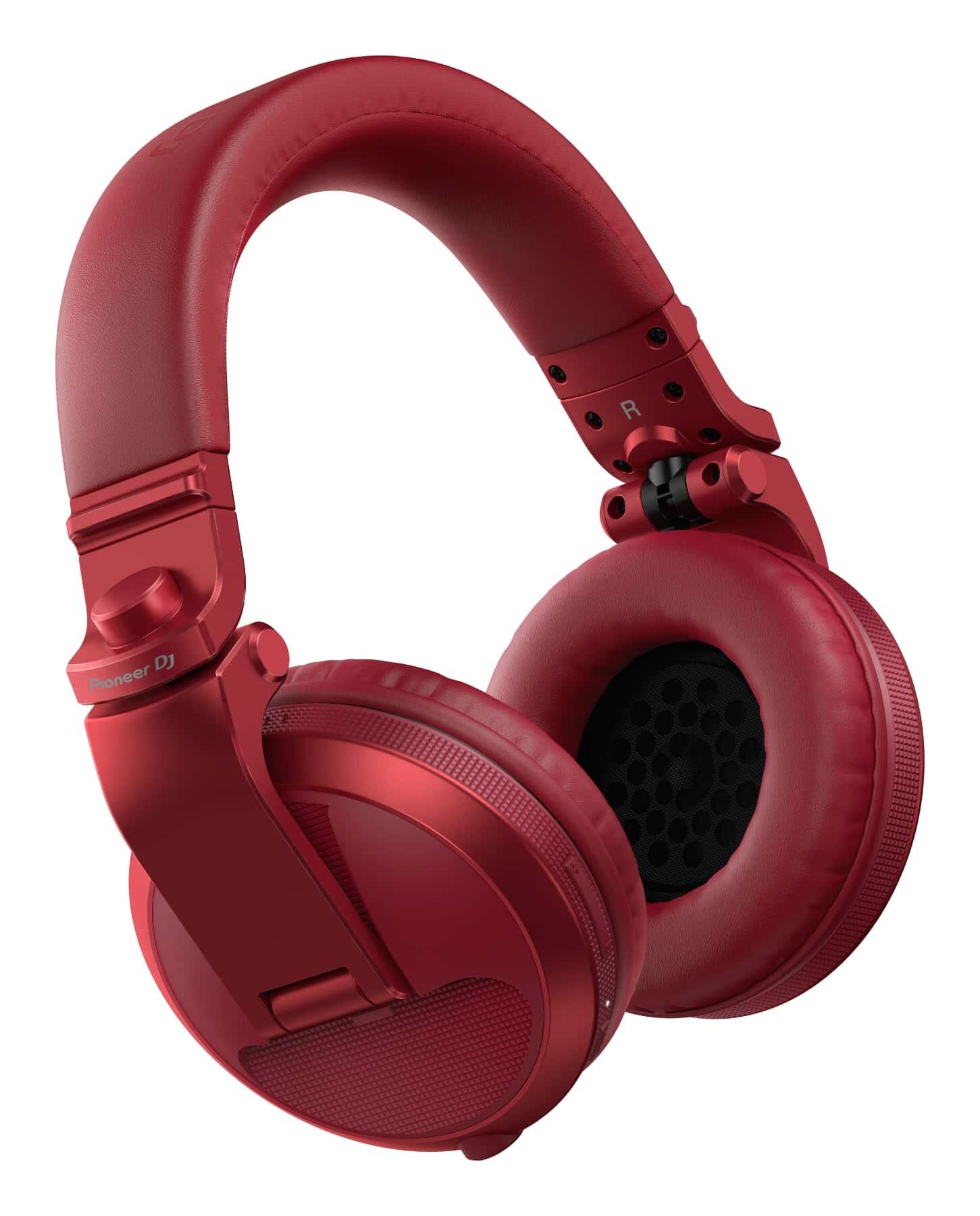 Pioneer DJ HDJ-X5BT-R Over-ear DJ headphones with Bluetooth angle