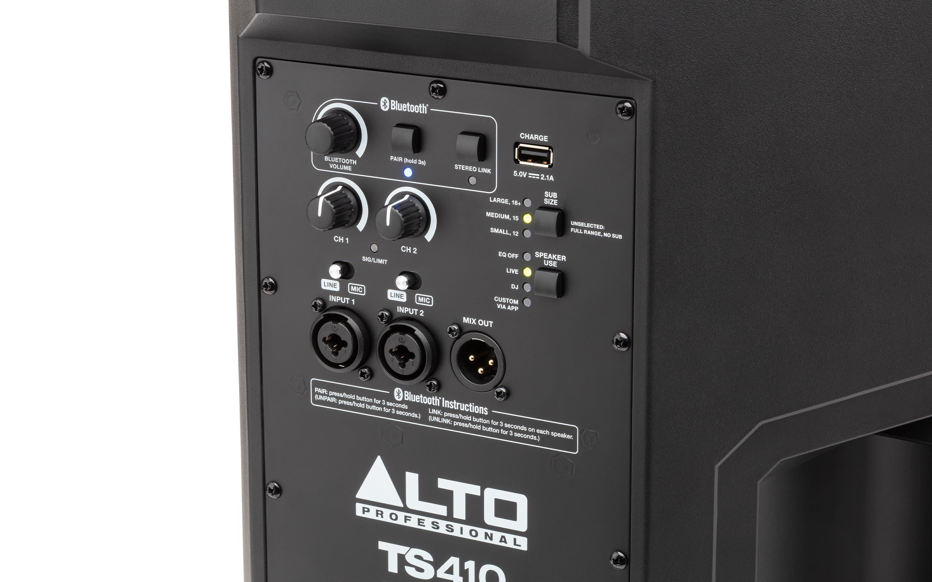 Alto Professional TS410 rear detail