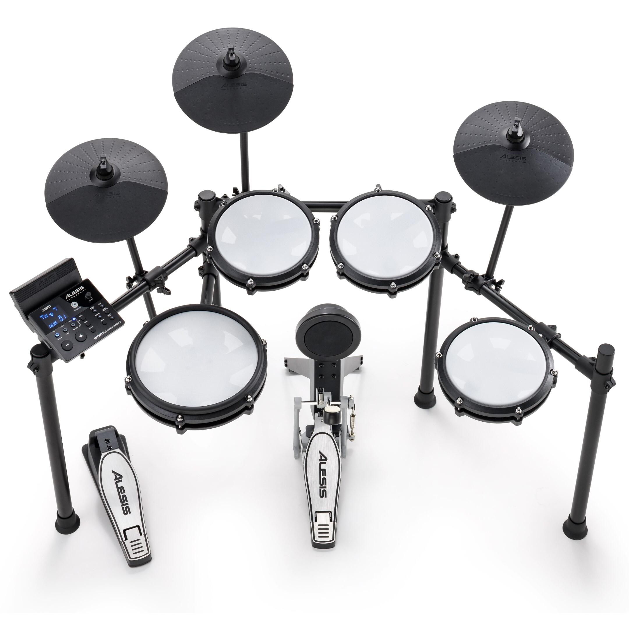 Alesis Nitro Max Kit - Eight Piece Electronic Drum Kit with Mesh 