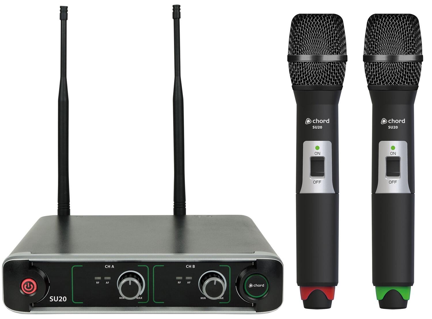 Chord SU20 Compact Dual UHF Microphone Set
