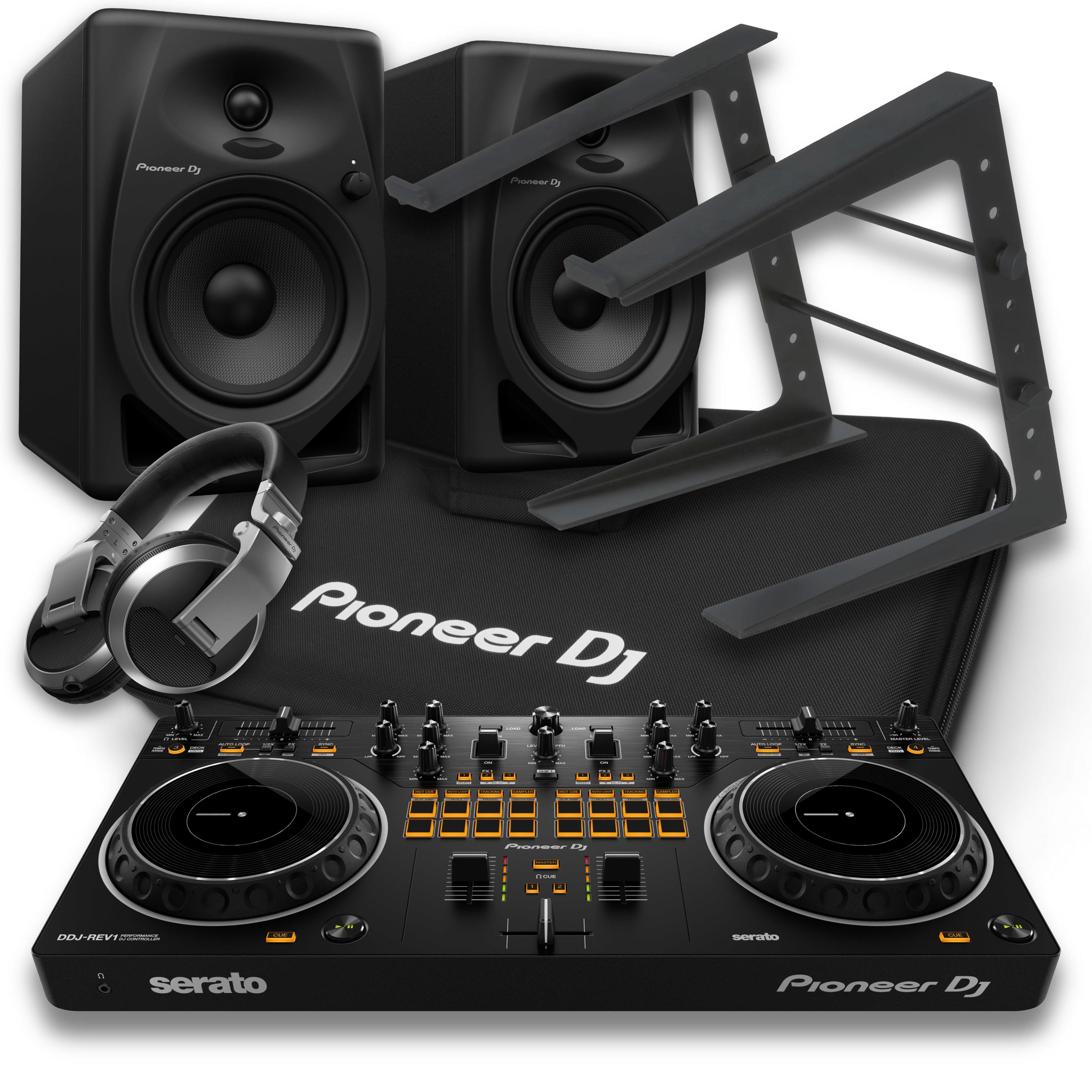 Pioneer DJ DDJ-REV1 & DM-50D Complete Bundle
