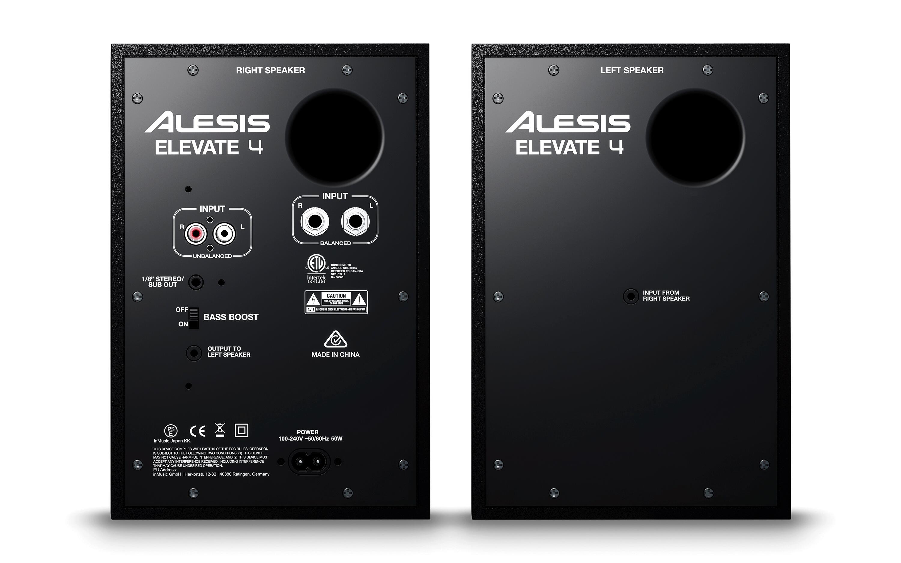Alesis Elevate 4 speakers rear