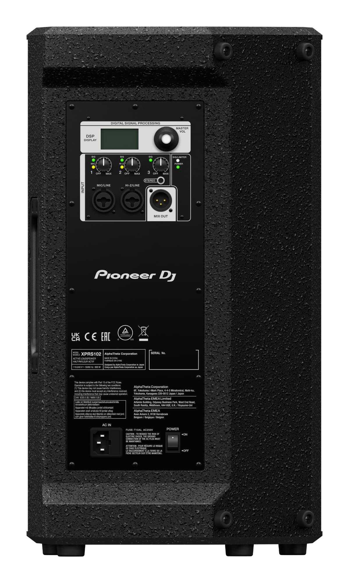 Pioneer DJ XPRS102 speaker rear