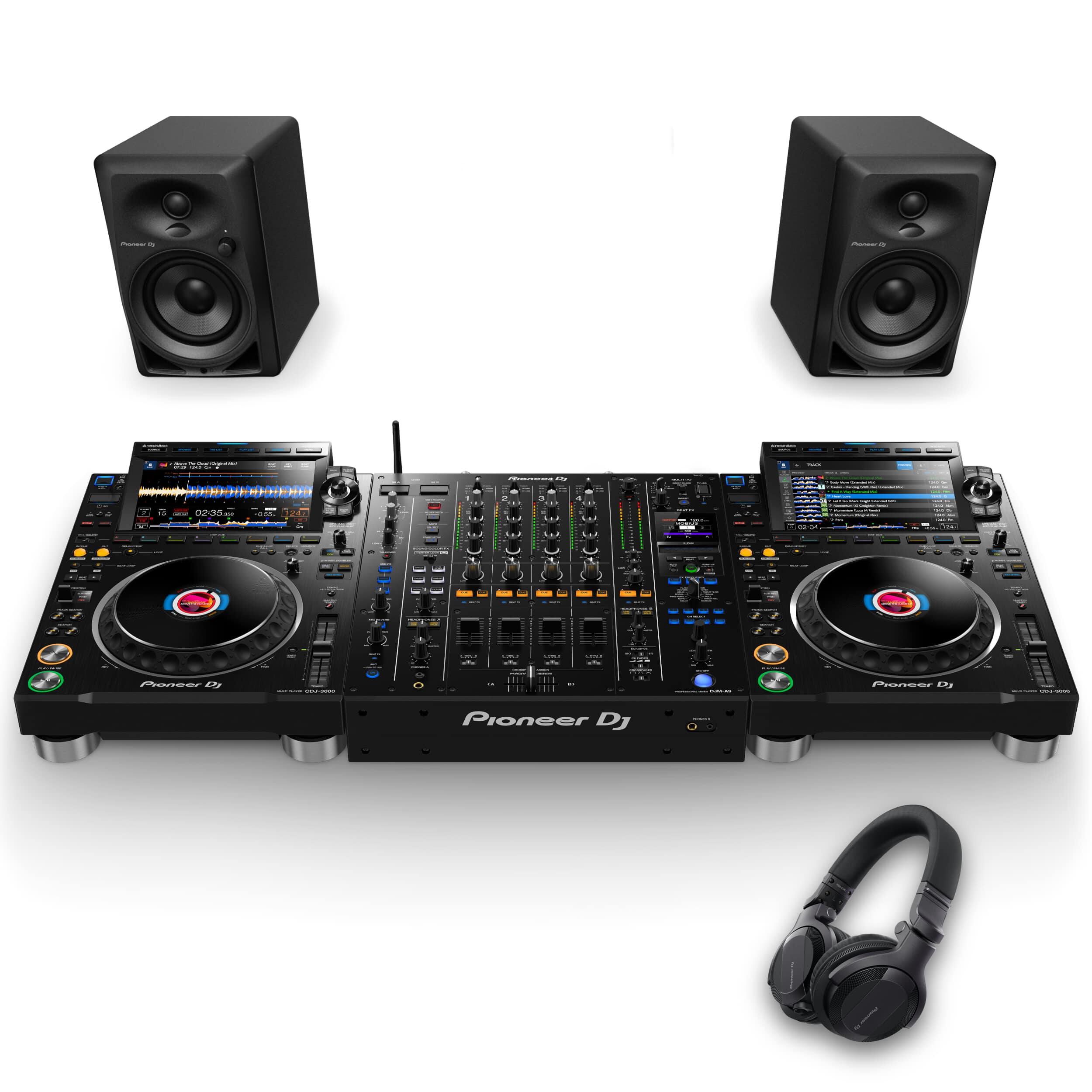 Pioneer DJ CDJ-3000 & DJM-A9 DM-40D Bundle